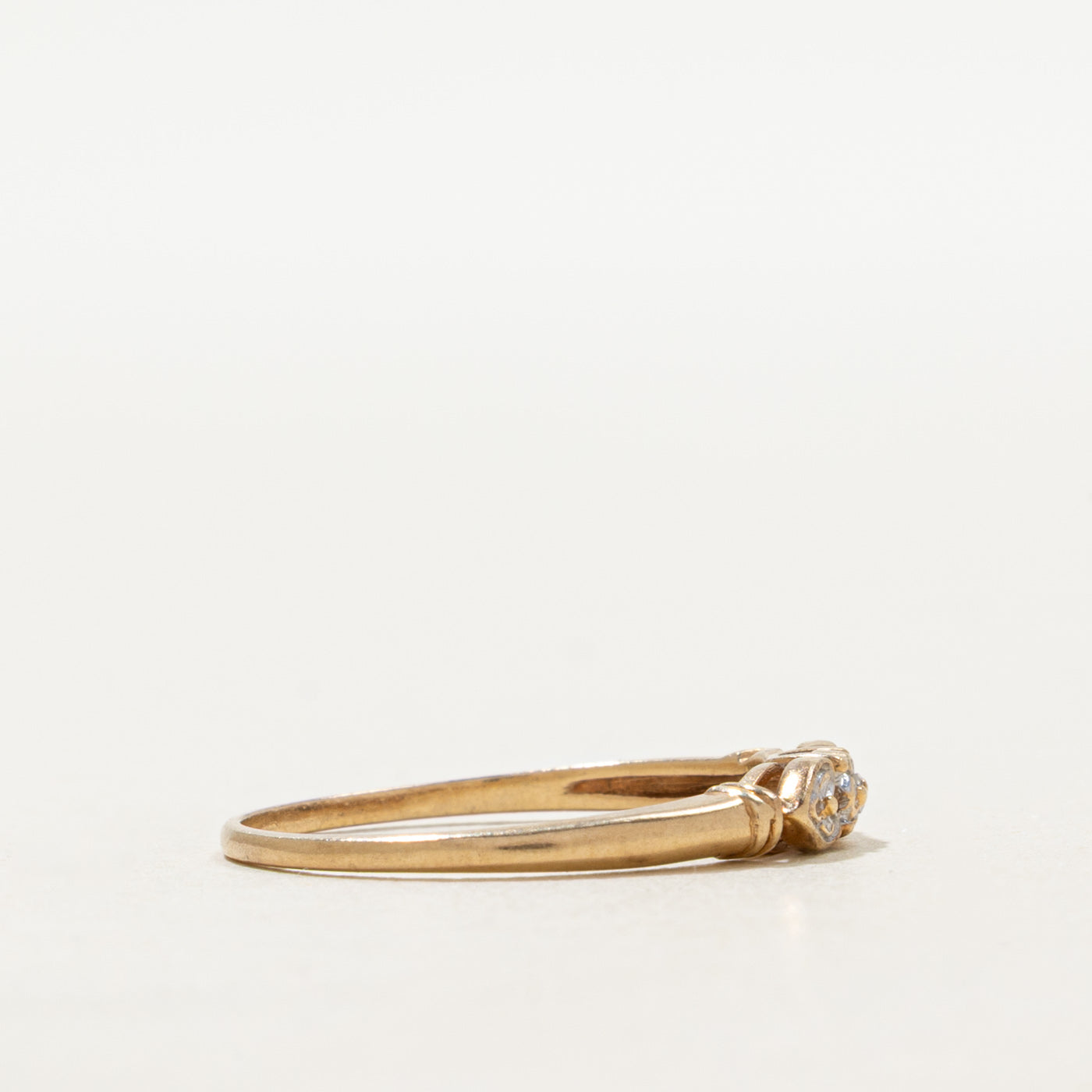 Diamond Heart Engraved Band | SZ 6