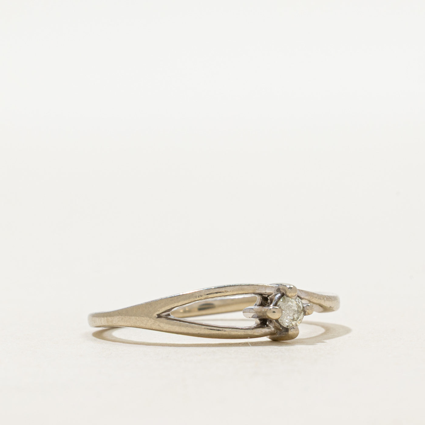Diamond Open Shank Wave Ring | SZ 7