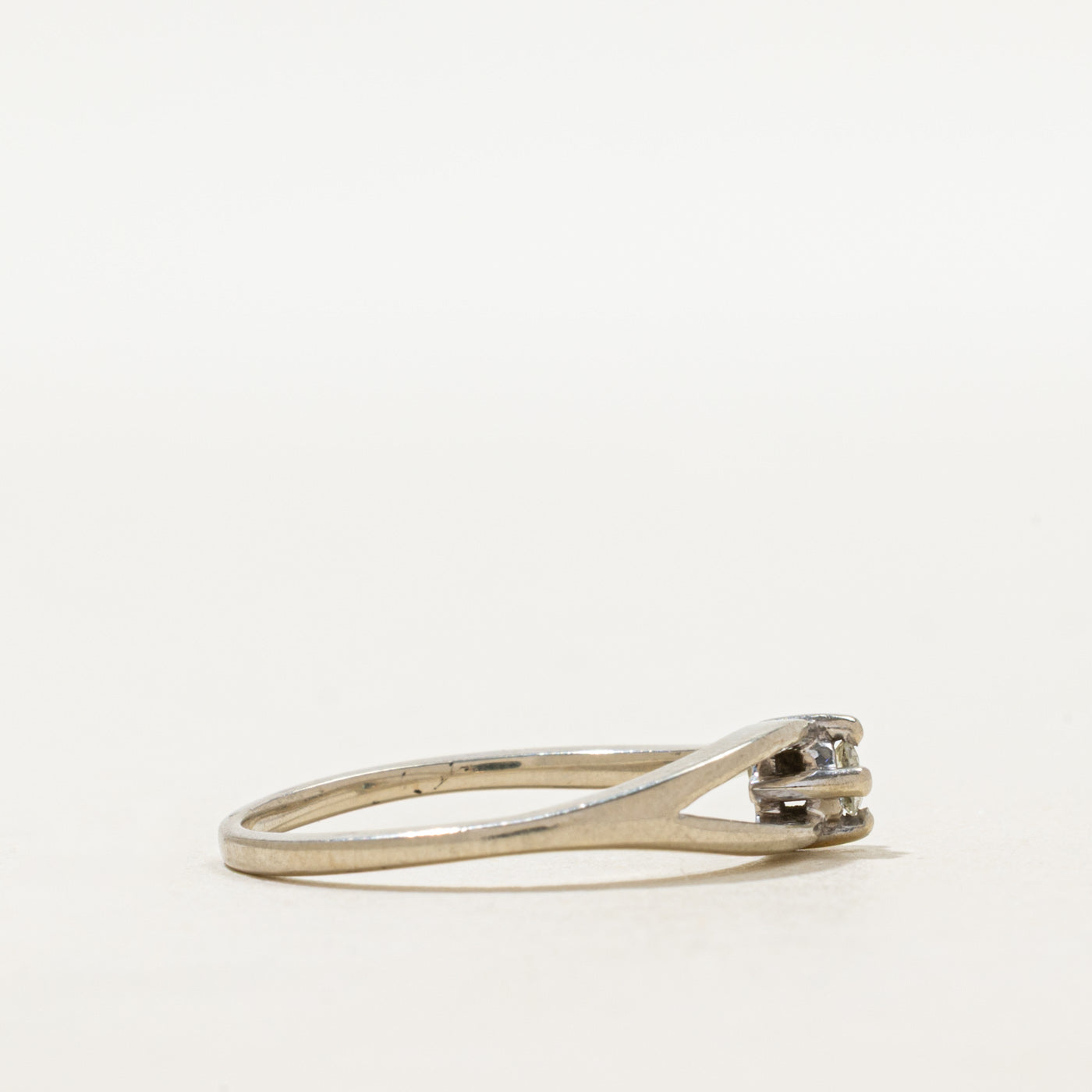 Diamond Open Shank Wave Ring | SZ 7