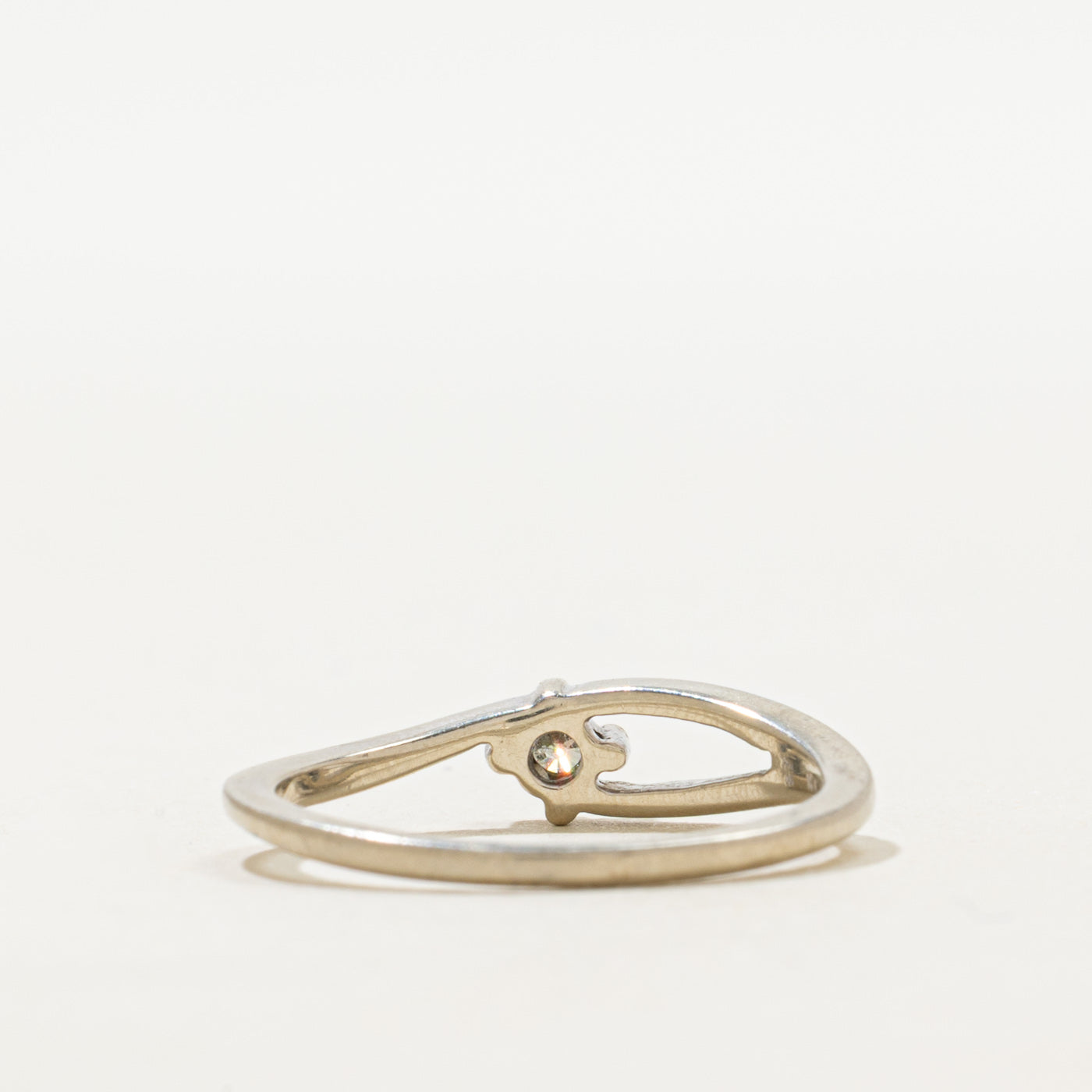 Diamond Open Shank Wave Ring | SZ 7