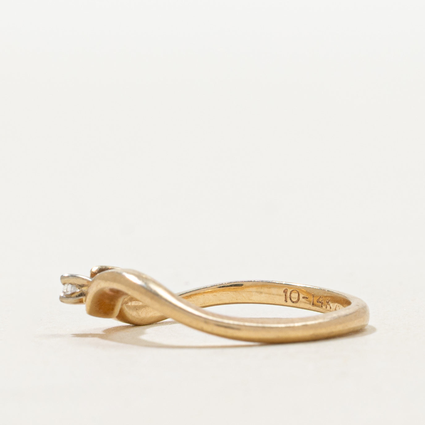 Bague Solitire Diamond Wave Bypass | Taille 2