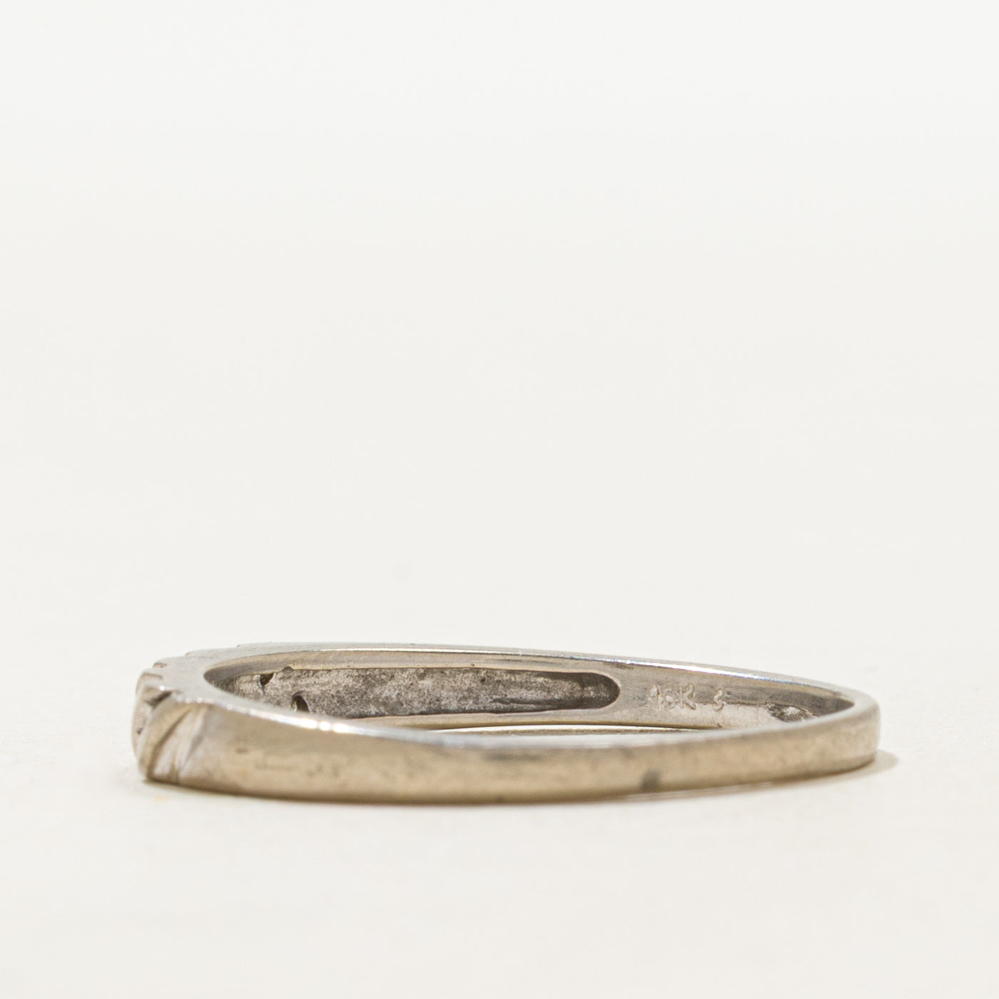 Semi Eternity Diamond Diagonal Grooved Band | SZ 8