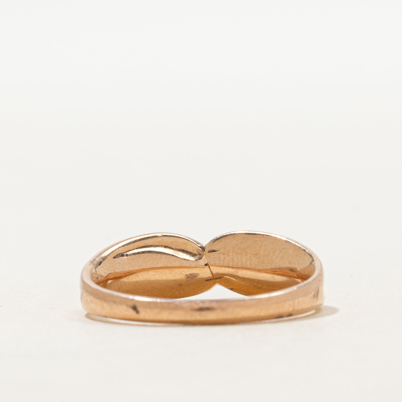Rose Gold Diamond Waterfall Cross Over Ring | SZ 6.25