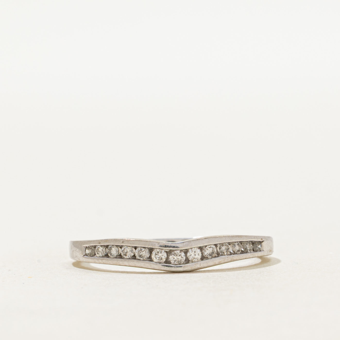 Semi Eternity Diamond Chevron Ring | SZ 7