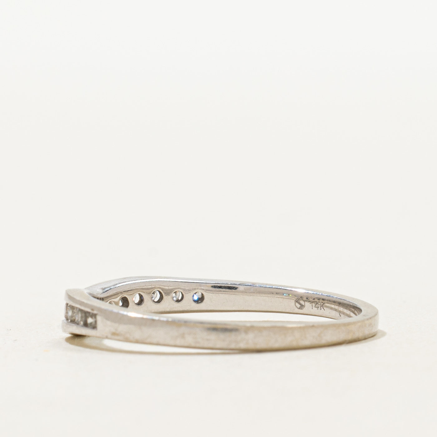 Semi Eternity Diamond Chevron Ring | SZ 7