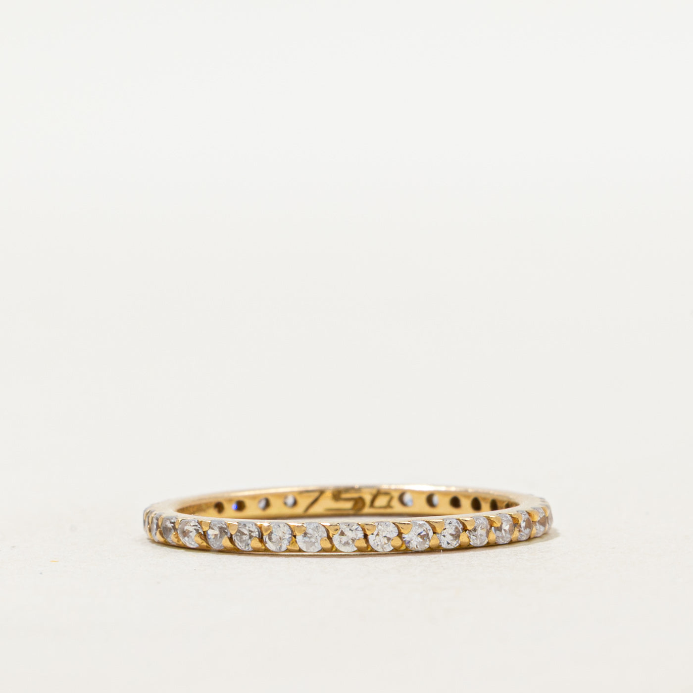 18k Eternity Diamond Band | 1.60mm | SZ 6.5