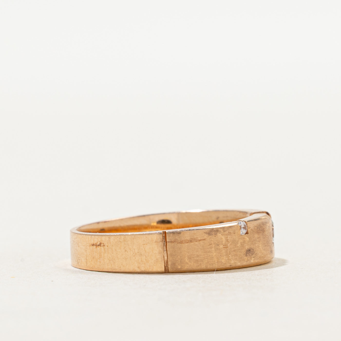 18k Rose Gold Two Stone Diamond Band | 4.65mm | SZ 5.75