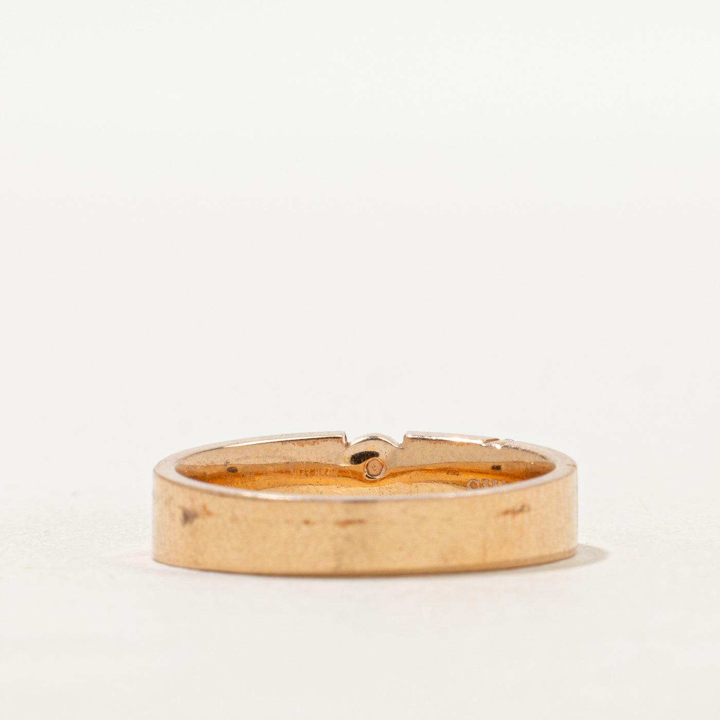 18k Rose Gold Two Stone Diamond Band | 4.65mm | SZ 5.75