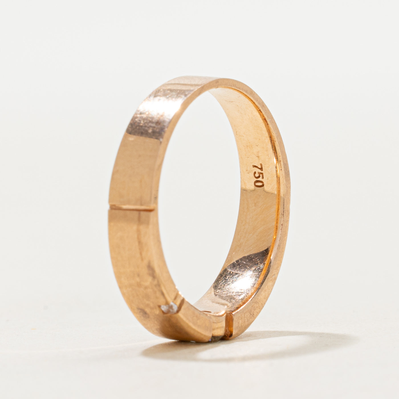 18k Rose Gold Two Stone Diamond Band | 4.65mm | SZ 5.75