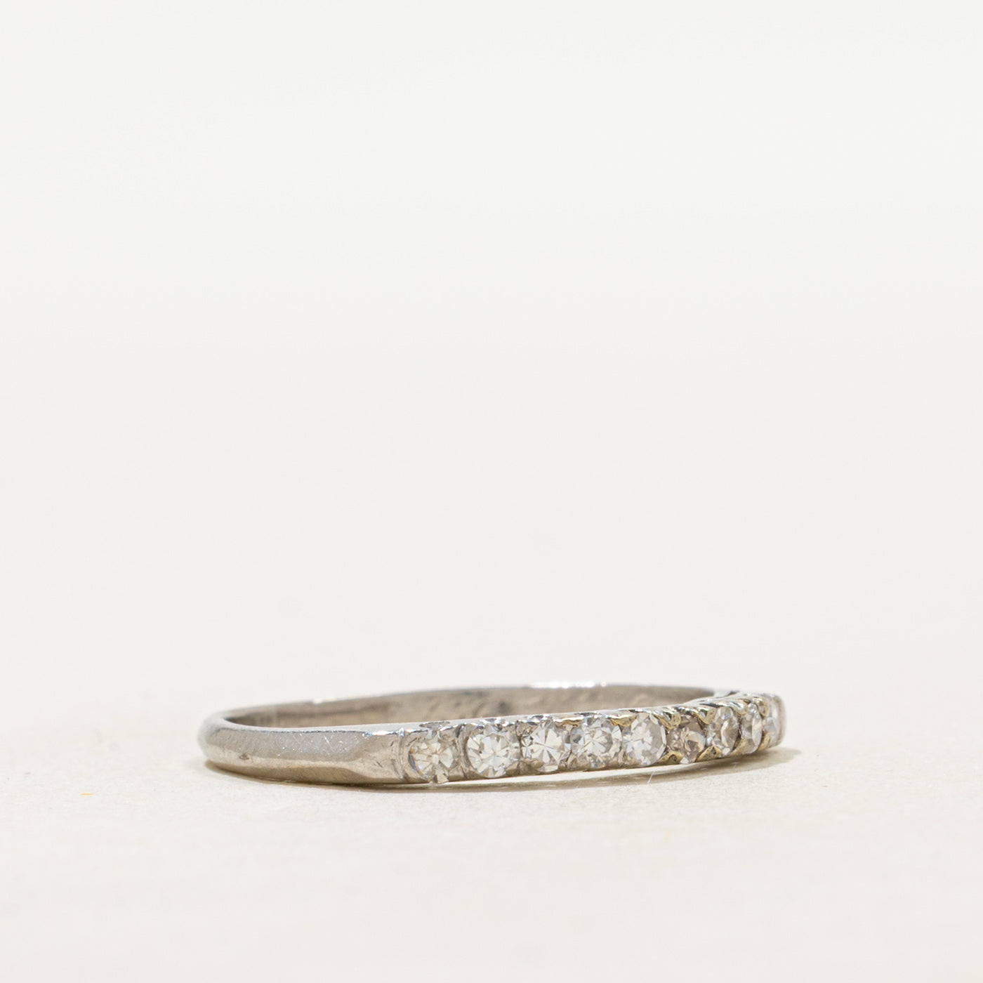 Platinum Semi Eternity Diamond Band | SZ 6.25