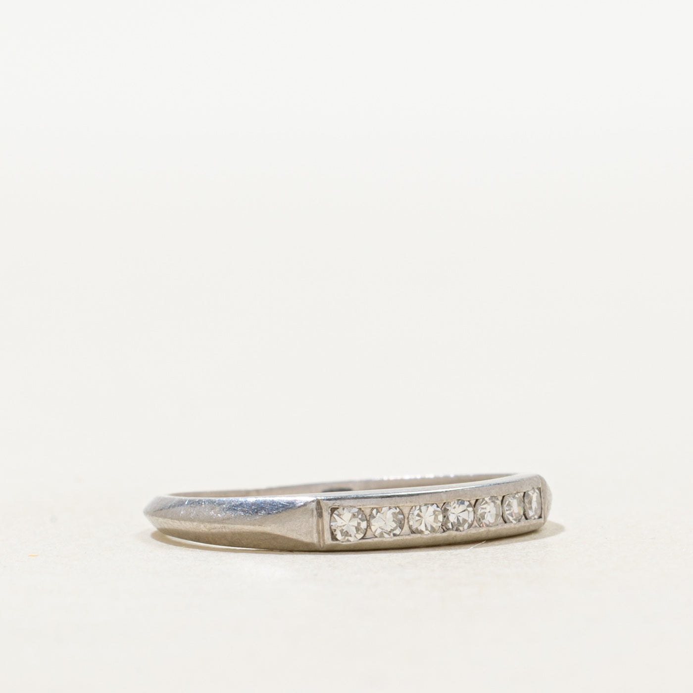 Platinum Seven Stone Diamond Band | SZ 4.5