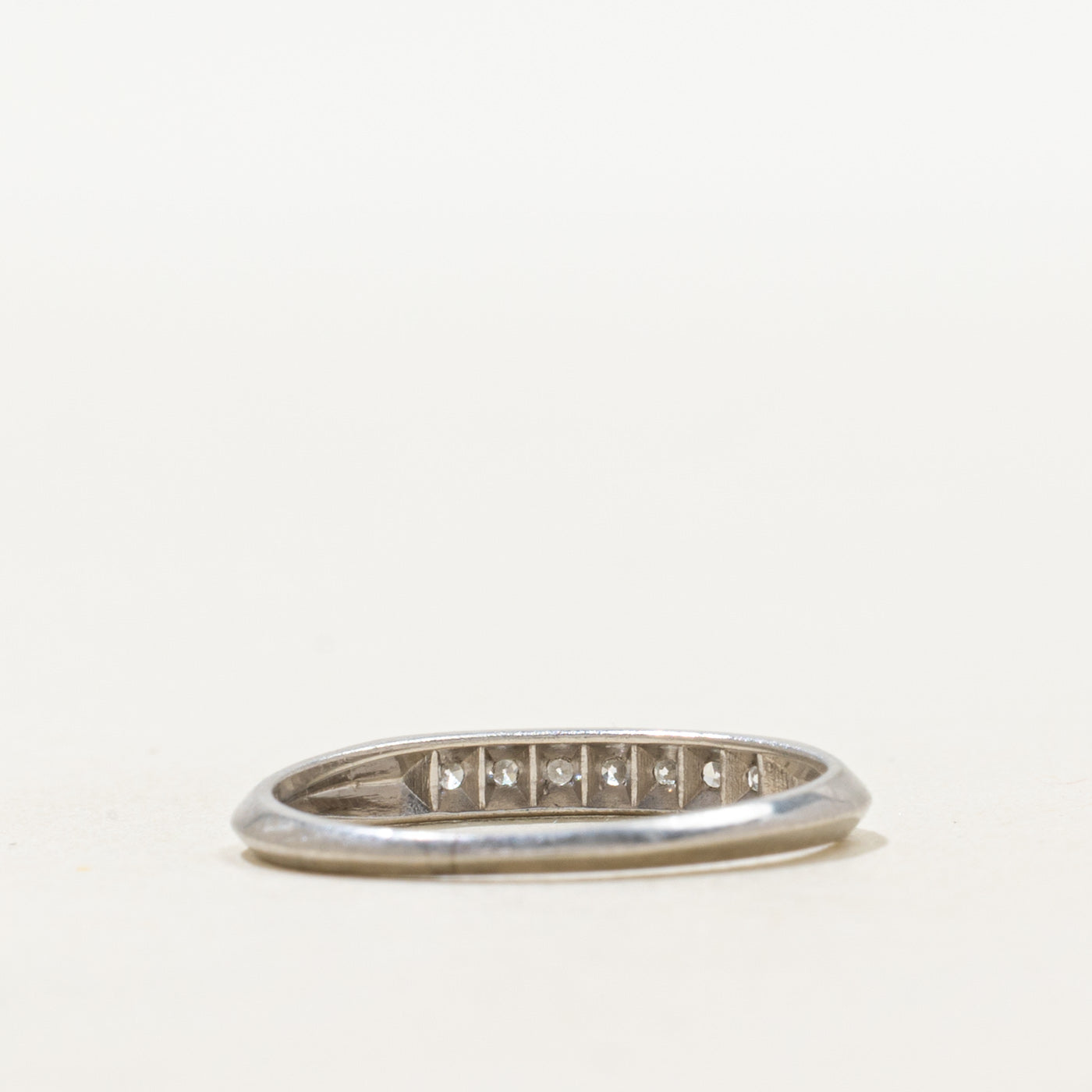 Platinum Seven Stone Diamond Band | SZ 4.5