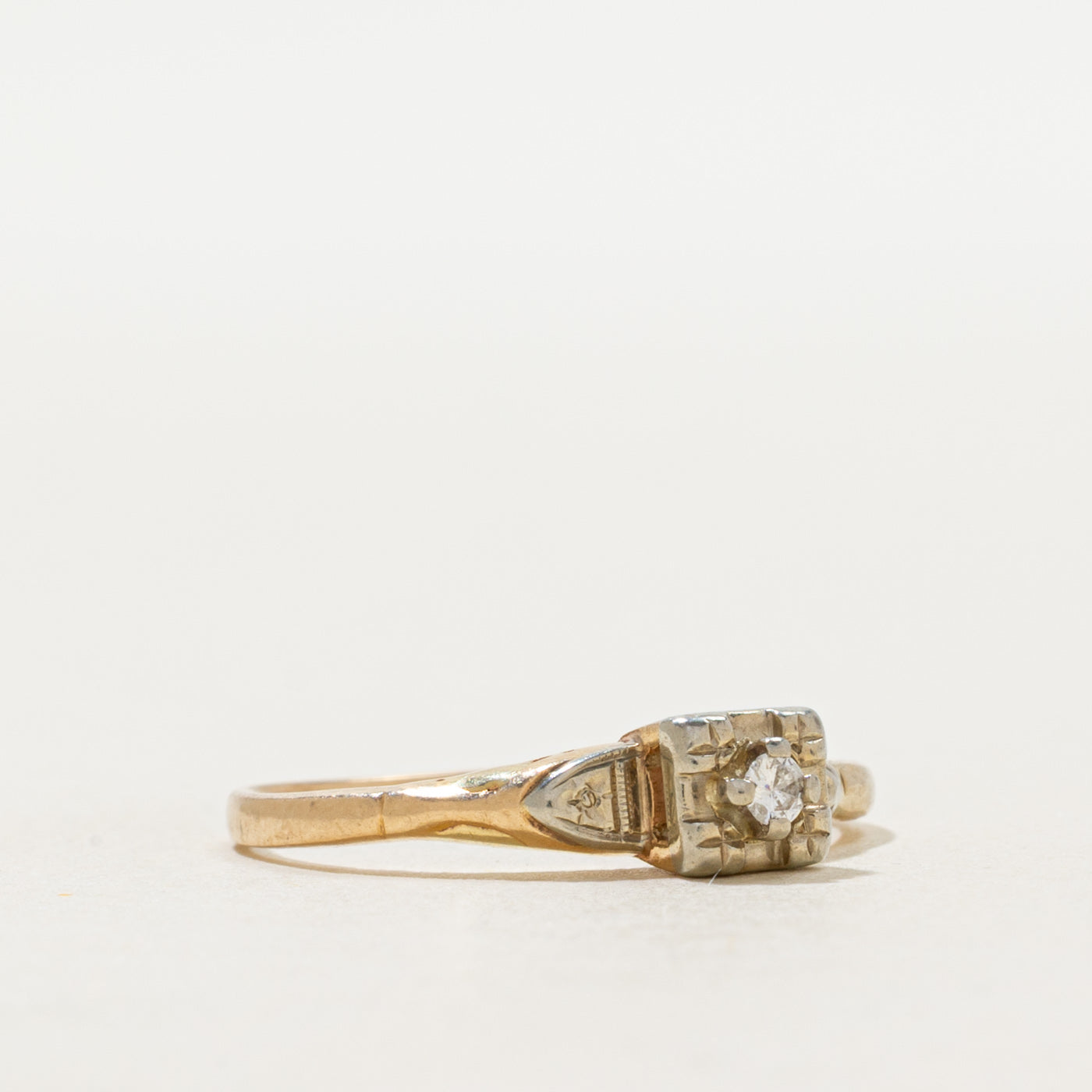 Solitaire Diamond Petite Ring | SZ 7