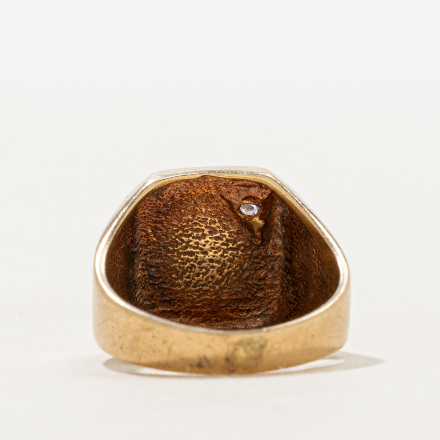 Diamond "A" Initial Signet Ring | SZ 4