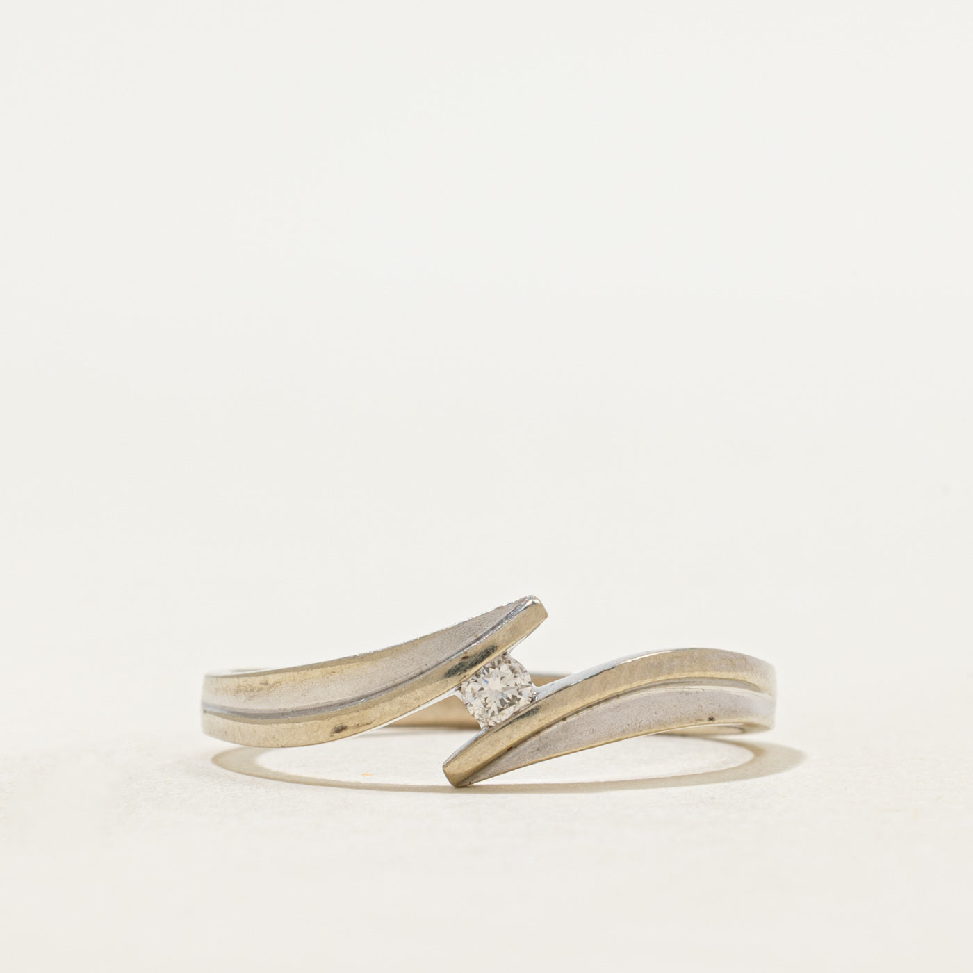 Single Stone Diamond Bypass Ring | SZ 9