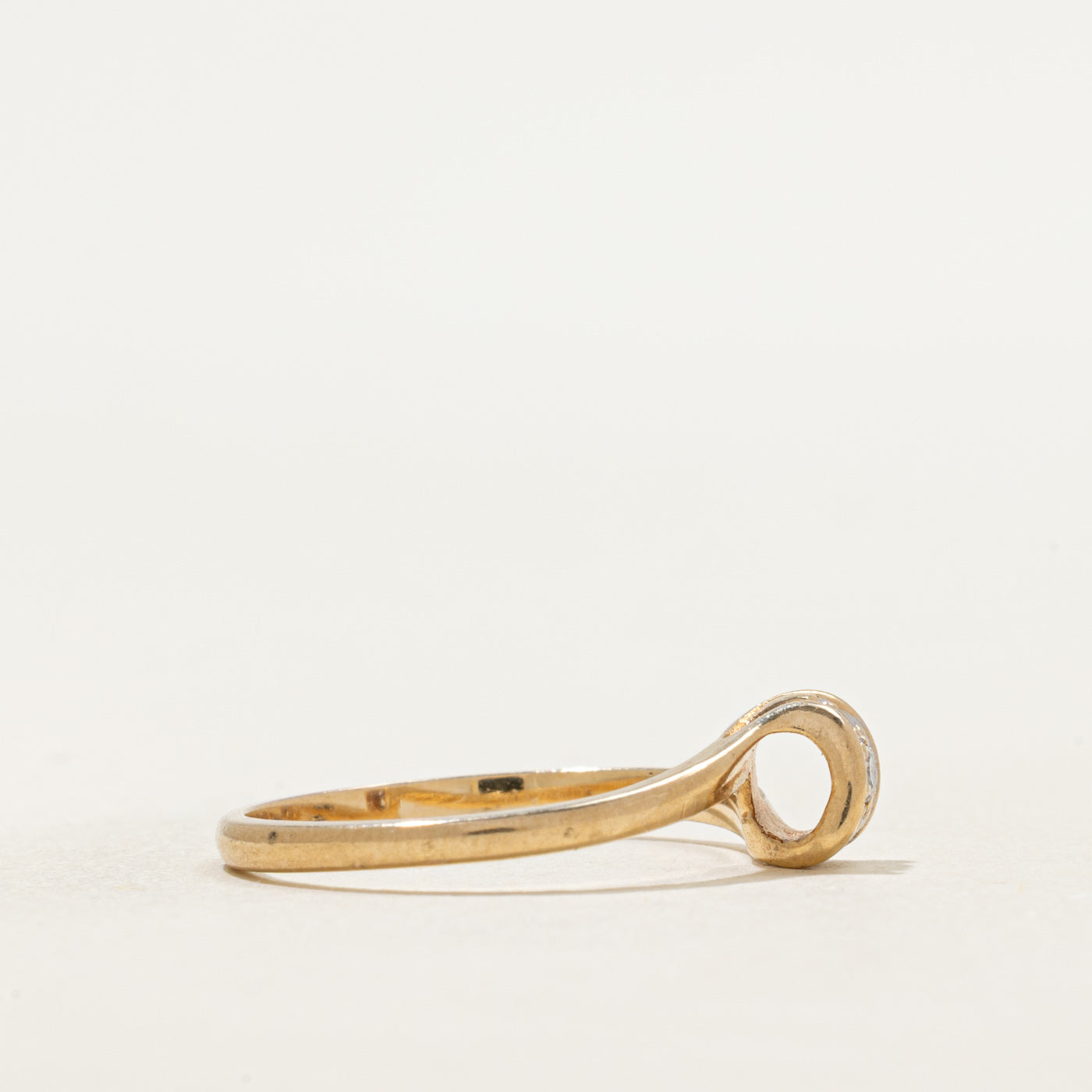 Three Stone Diamond Bypass Ring | SZ 6.25