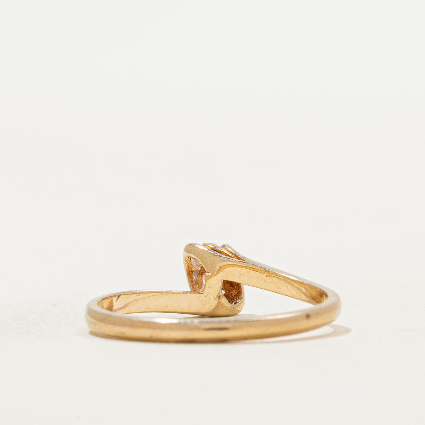 Three Stone Diamond Bypass Ring | SZ 6.25