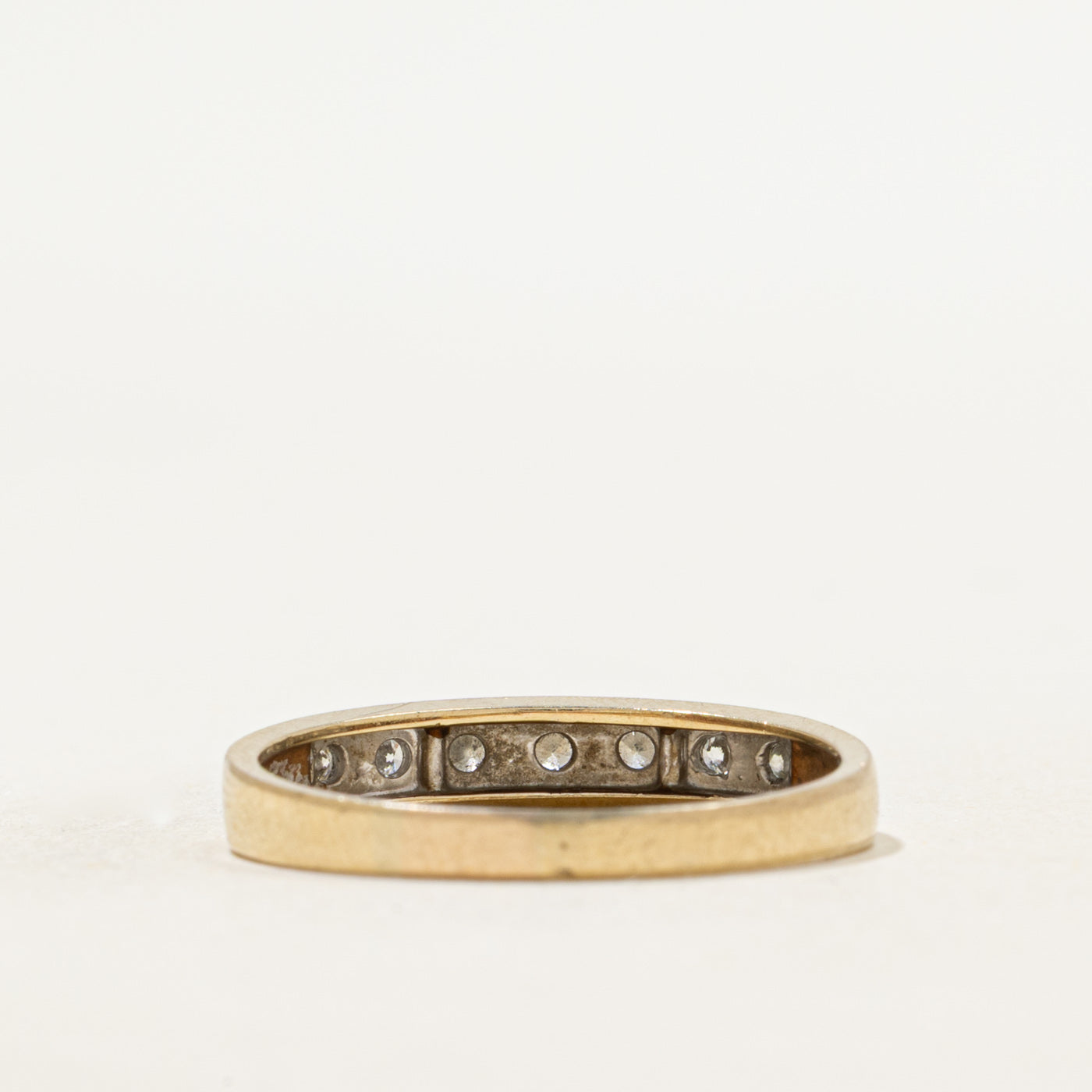 Two Tone Seven Stone Diamond Band | SZ 7.75