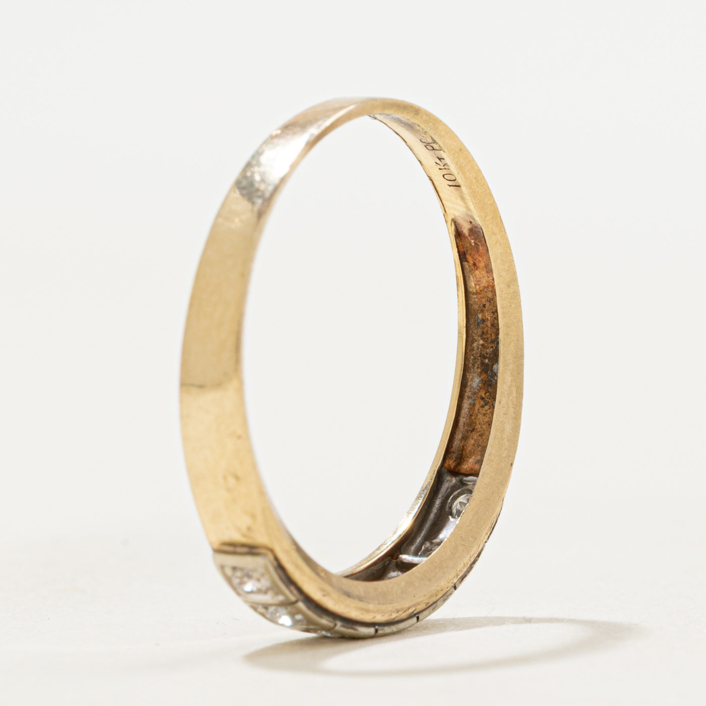 Two Tone Seven Stone Diamond Band | SZ 7.75