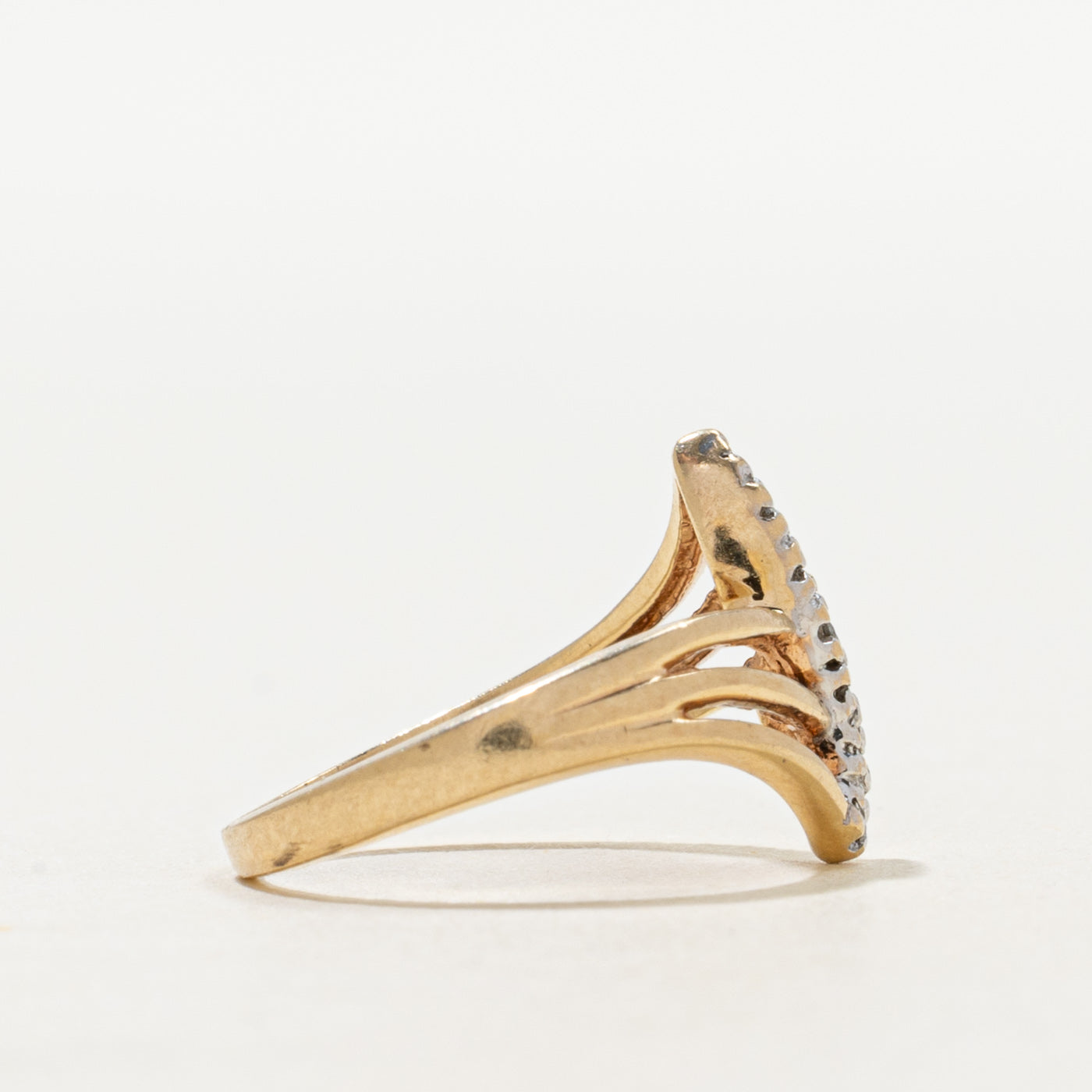 Diamond Column Open Bypass Ring | SZ 2.75