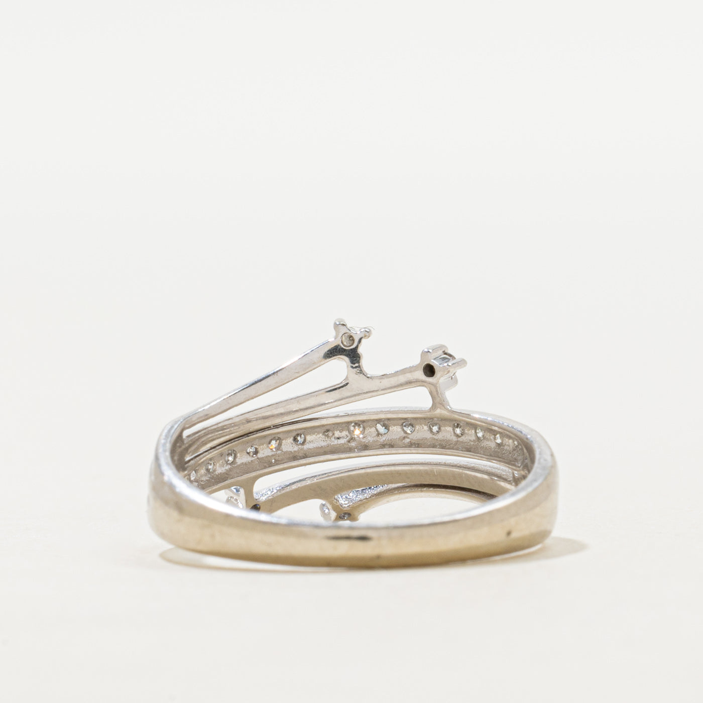 Semi Eternity Diamond Bypass Ring | SZ 7