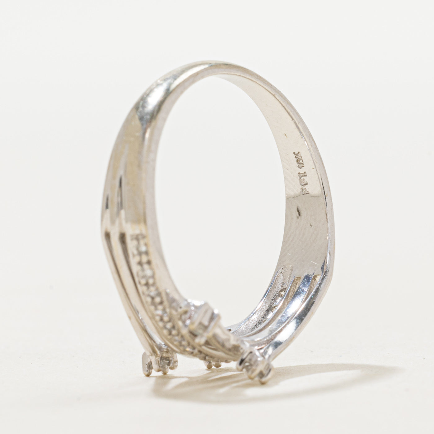 Semi Eternity Diamond Bypass Ring | SZ 7