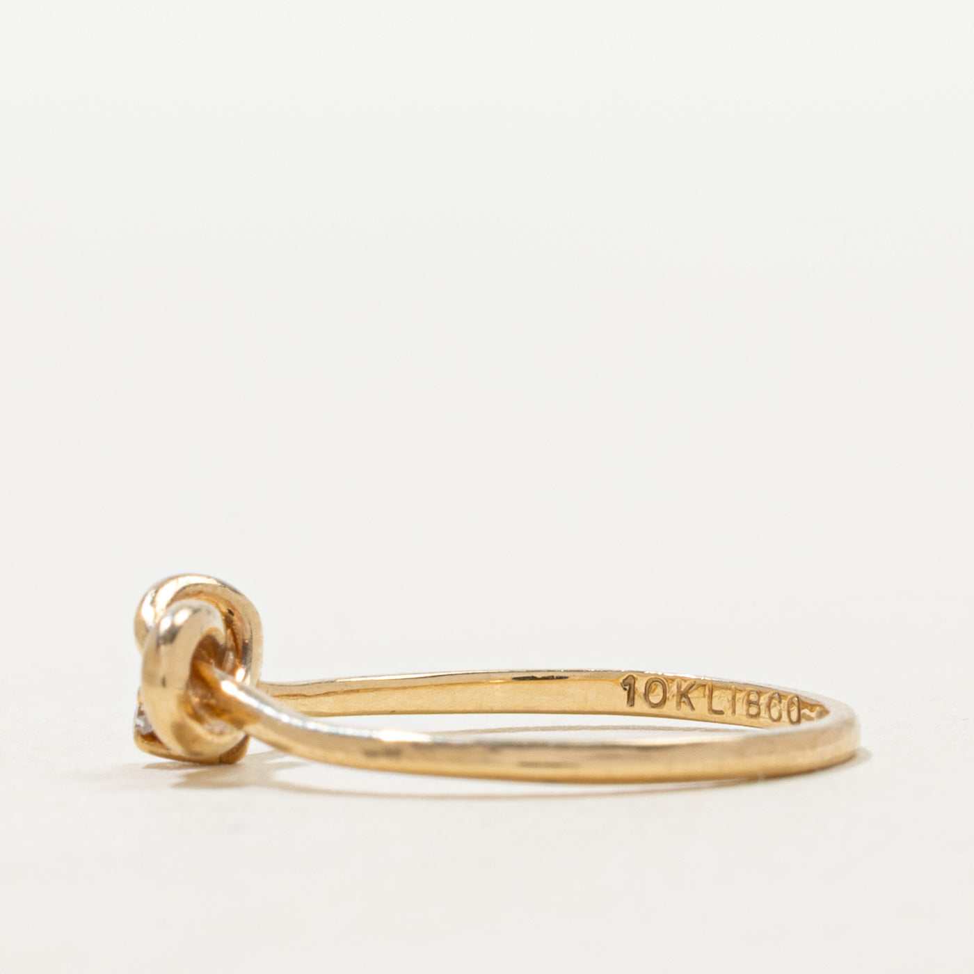 Diamond Pretzel Knot Ring | SZ 5