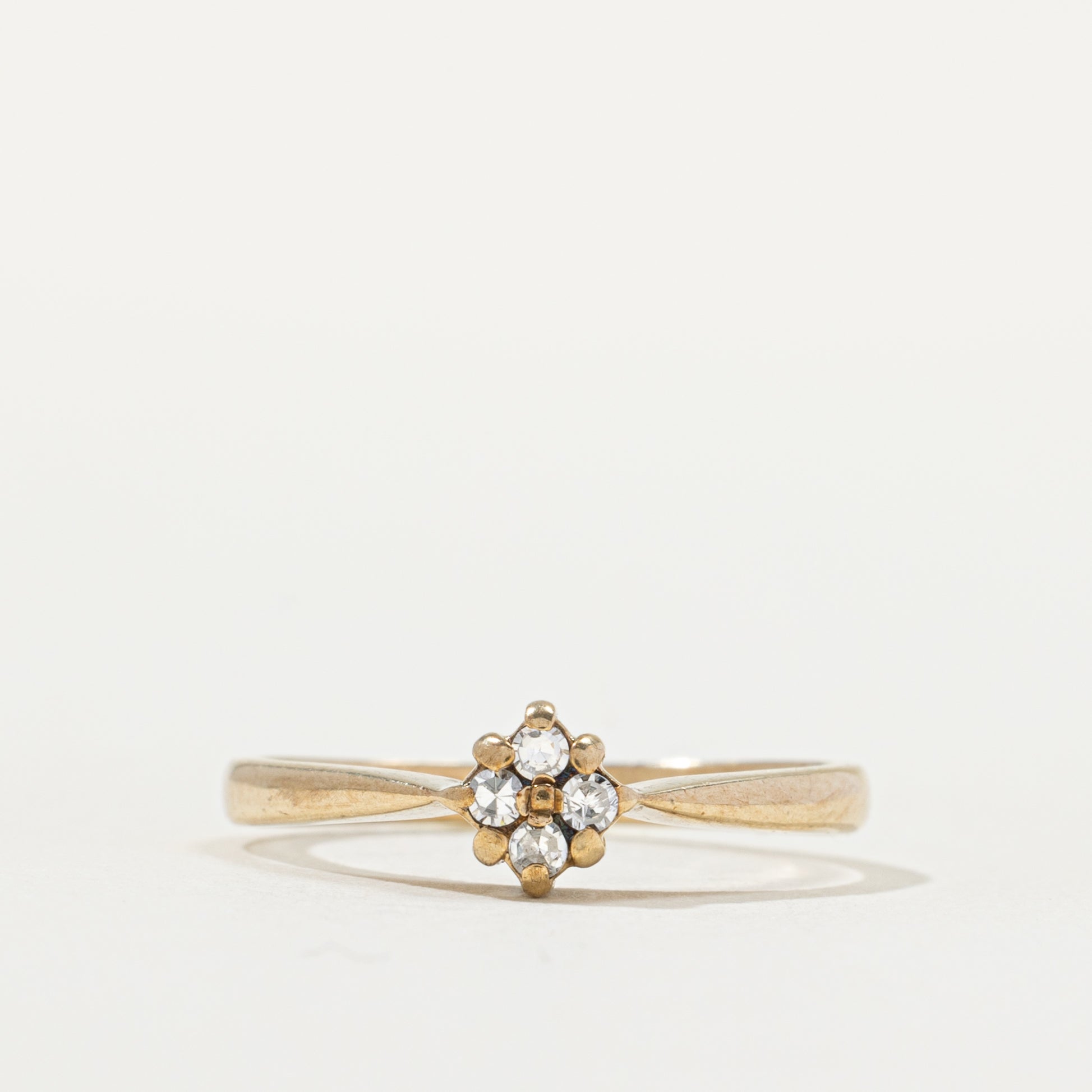 Bague London Diamond Cluster Reverse Tapered de 1984 | Taille 6.0 |