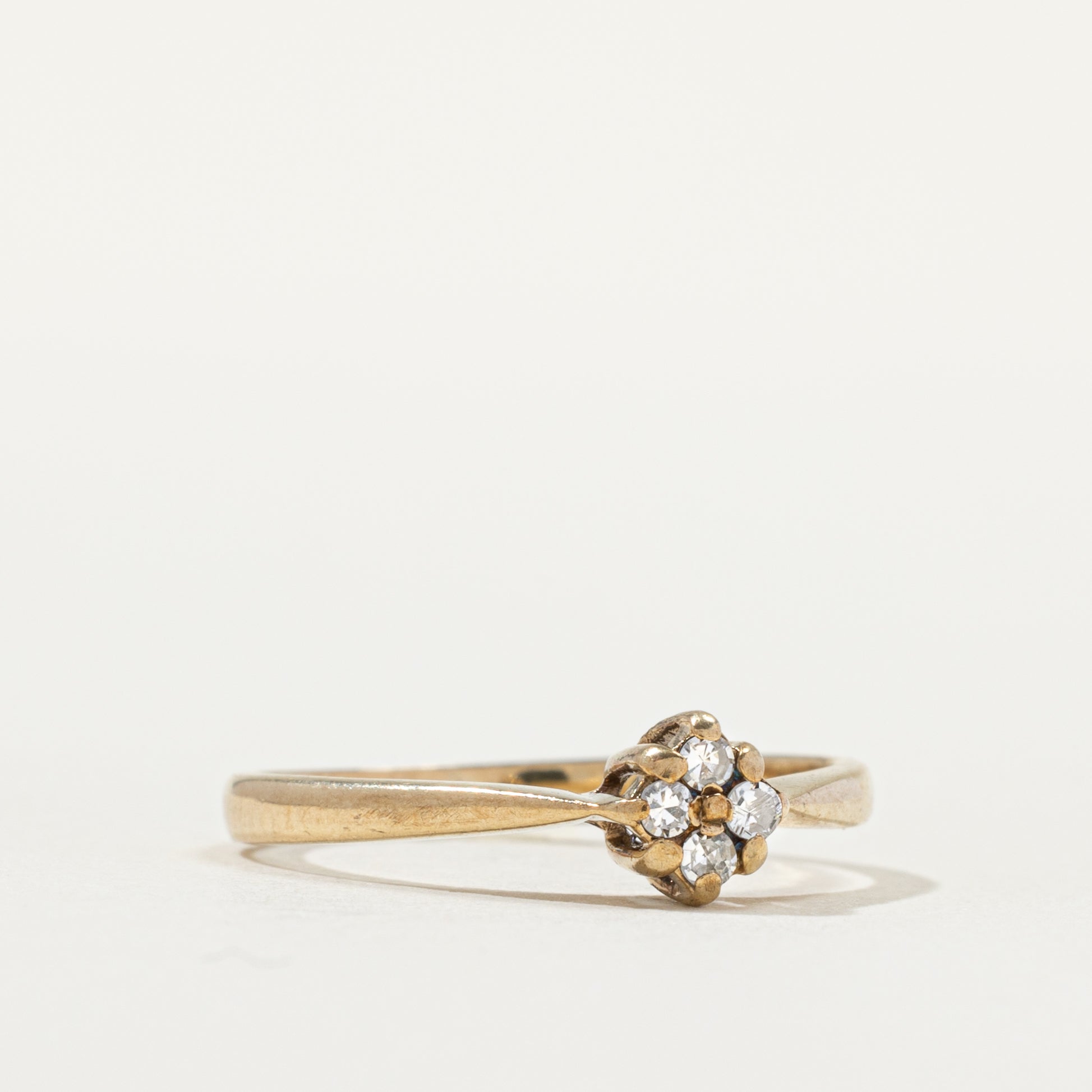 Bague London Diamond Cluster Reverse Tapered de 1984 | Taille 6.0 |