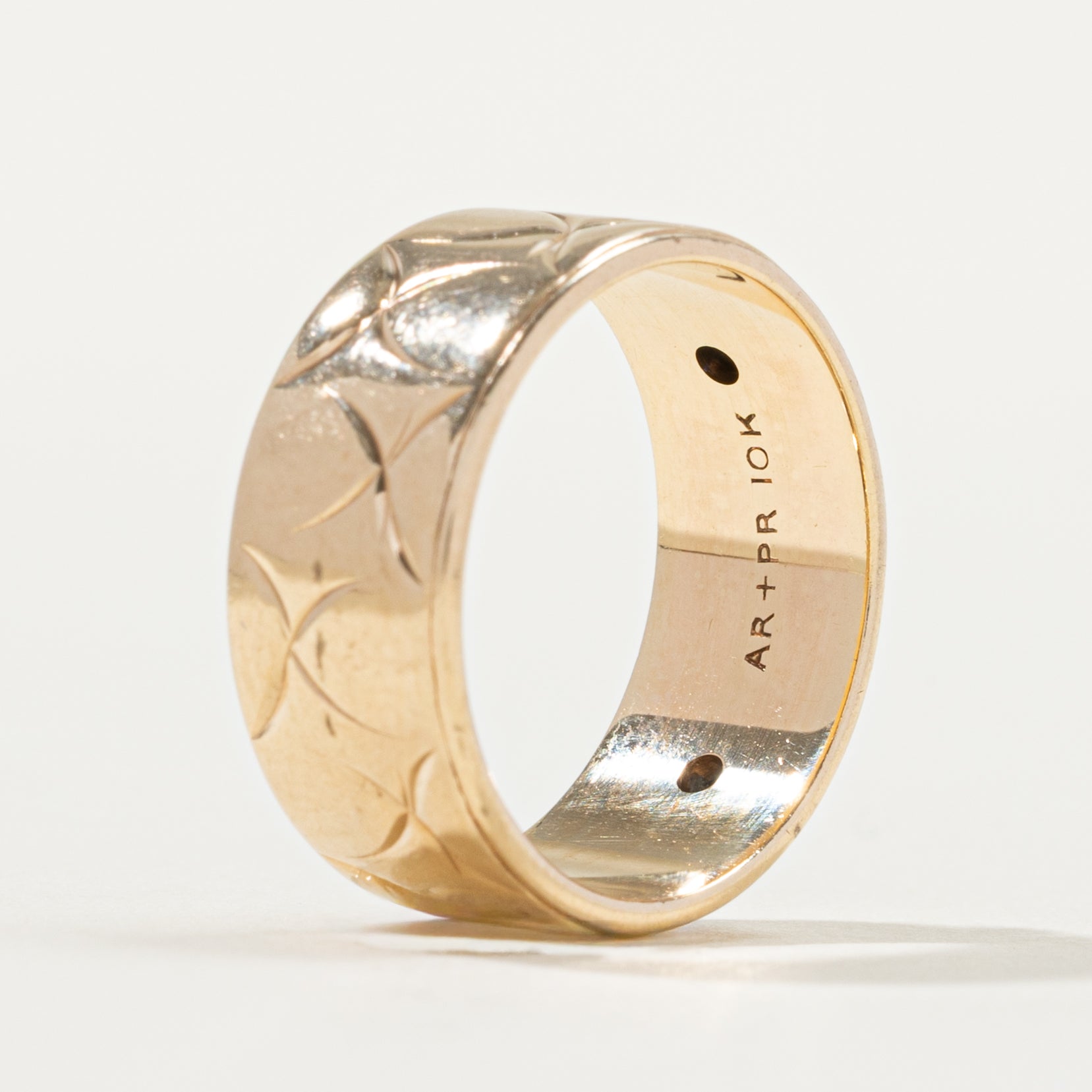 Bague texturée en diamant bicolore | Taille 6.0 |