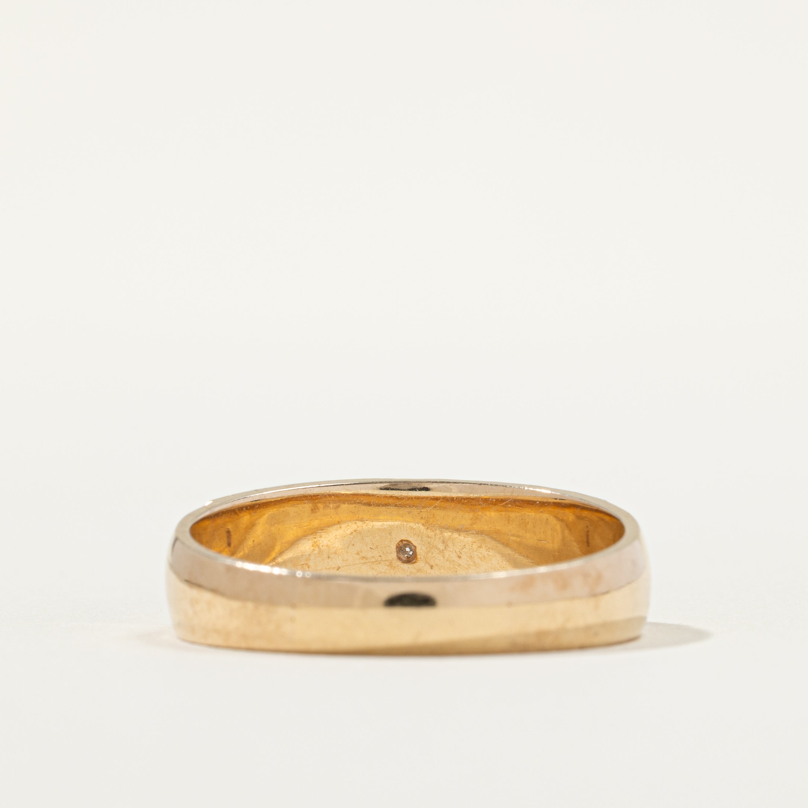 Bague texturée sertie de diamants Étoile canadienne | Taille 14.0 |