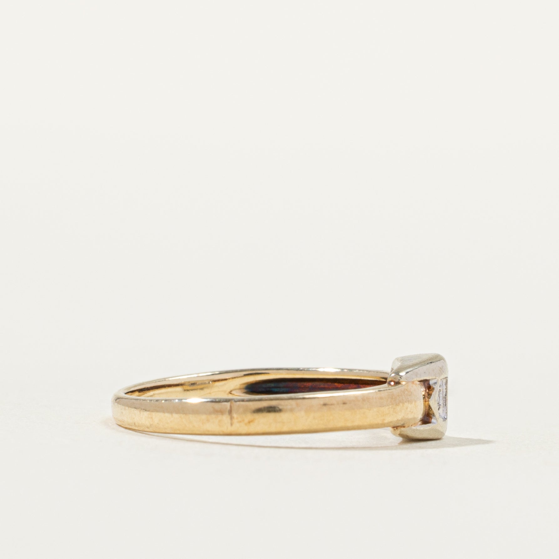 Two Tone Diamond Buckle Ring | SZ 3.0 |
