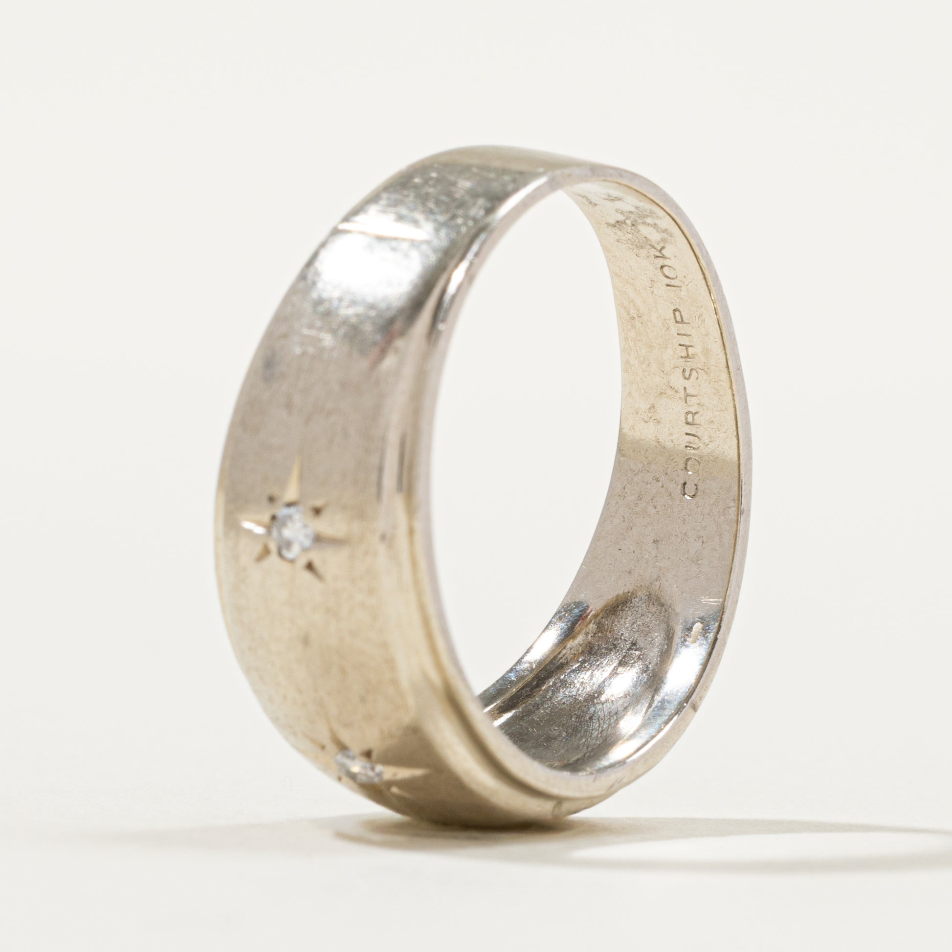 Star Set Three Stone Diamond Band | SZ 9.75 |