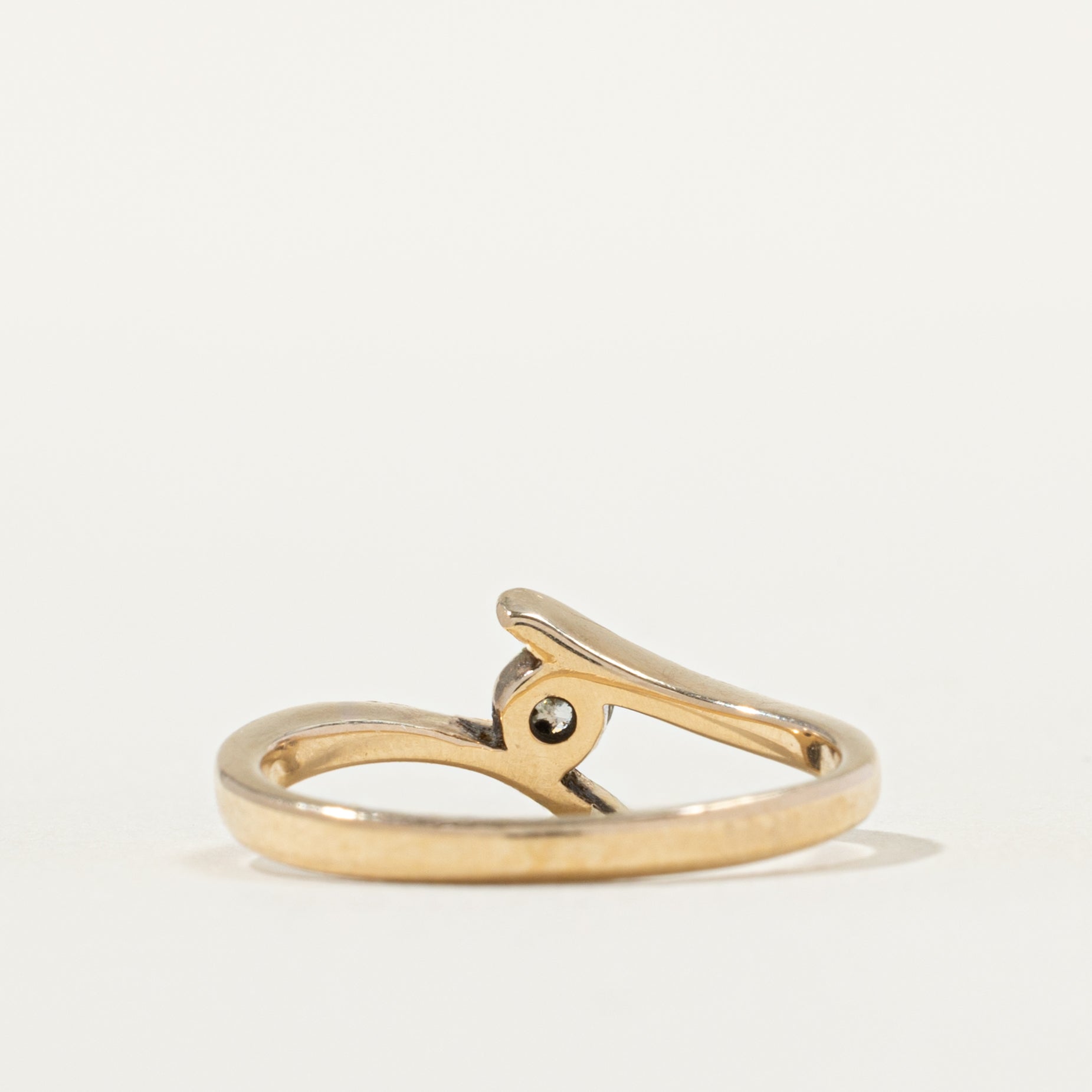 Solitaire Diamond Bypass Ring | SZ 4.75 |