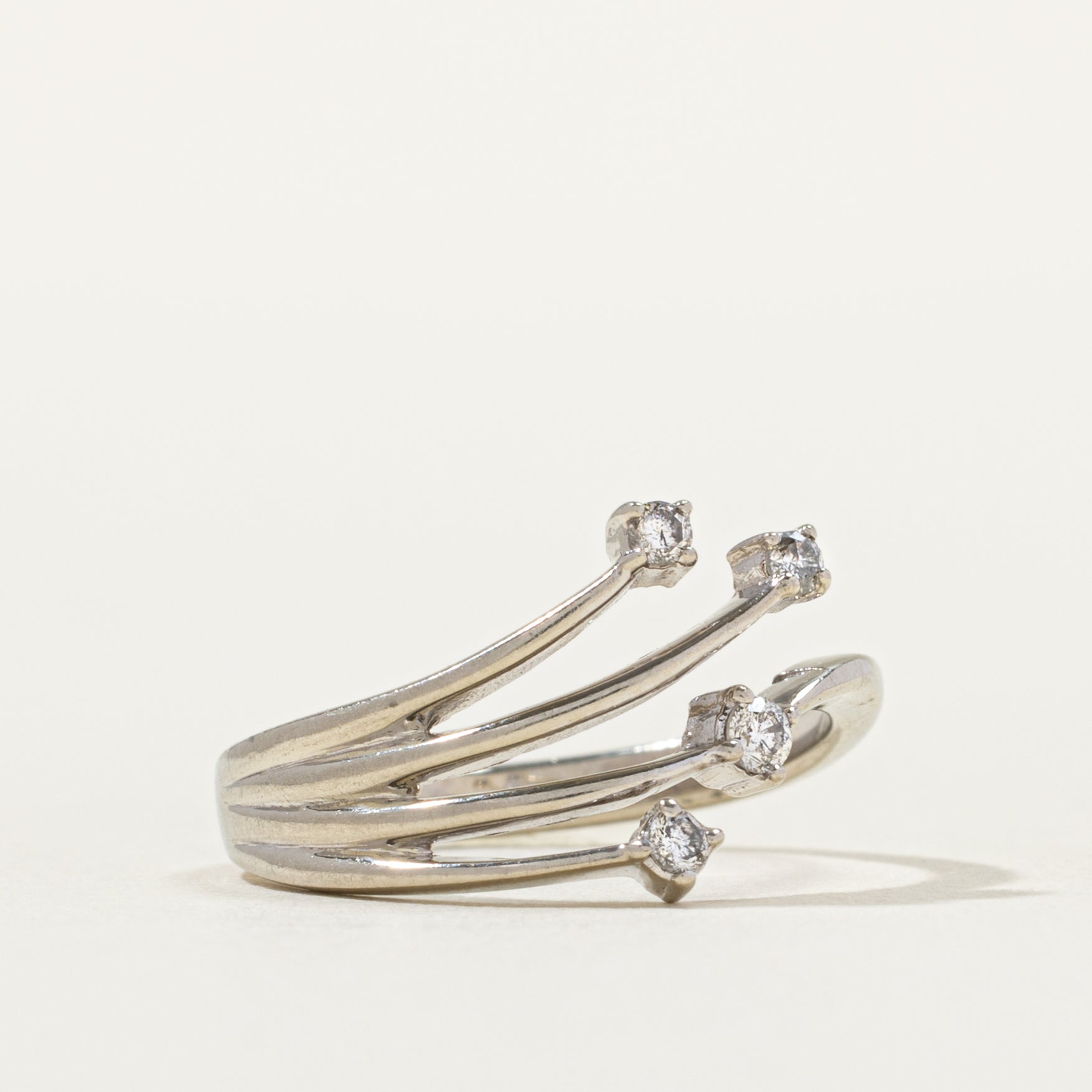 Scattered Diamond Bypass Ring | SZ 3.75 |