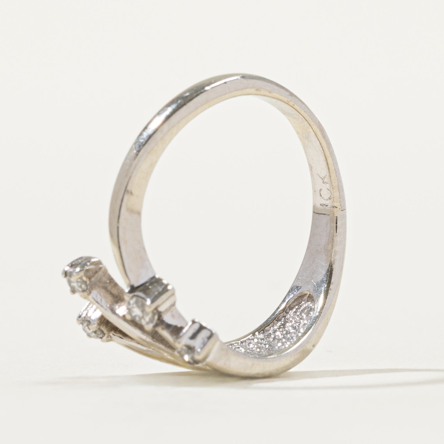 Scattered Diamond Bypass Ring | SZ 3.75 |