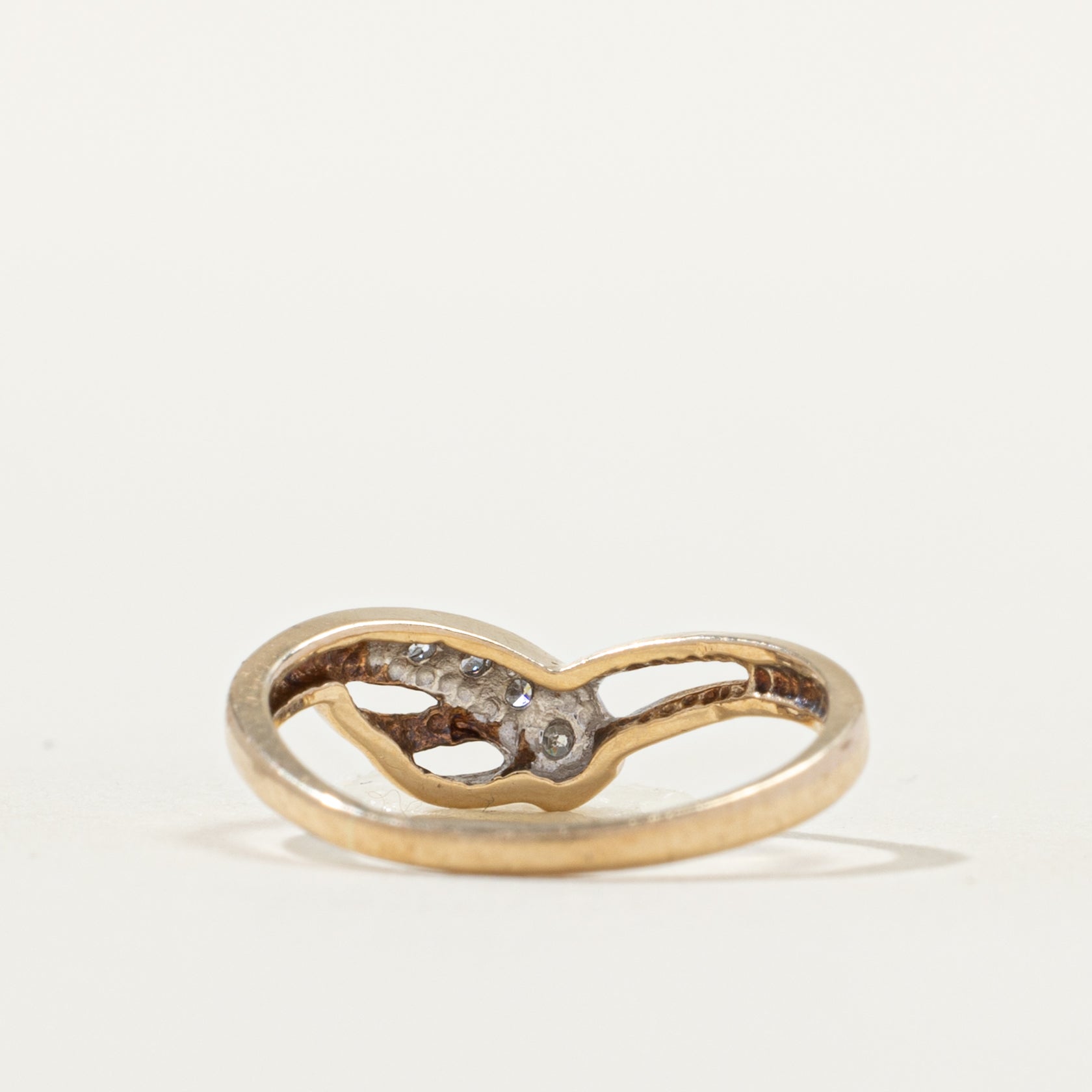 Pave Set Diamond Chevron Ring | SZ 2.75 |
