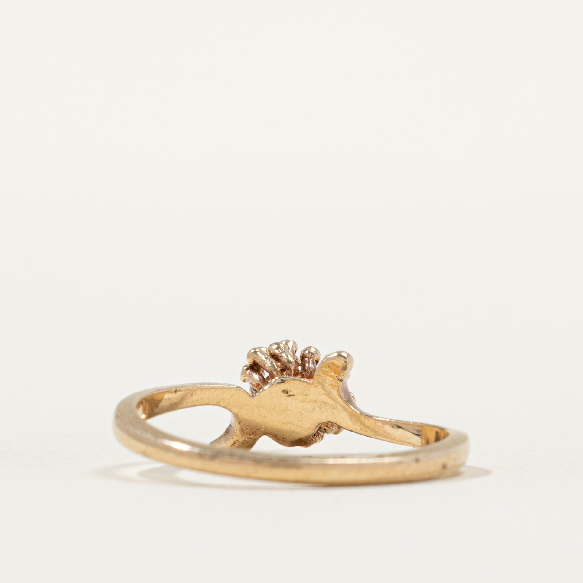 Diamond Flower Textured Ring | SZ 6.5 |