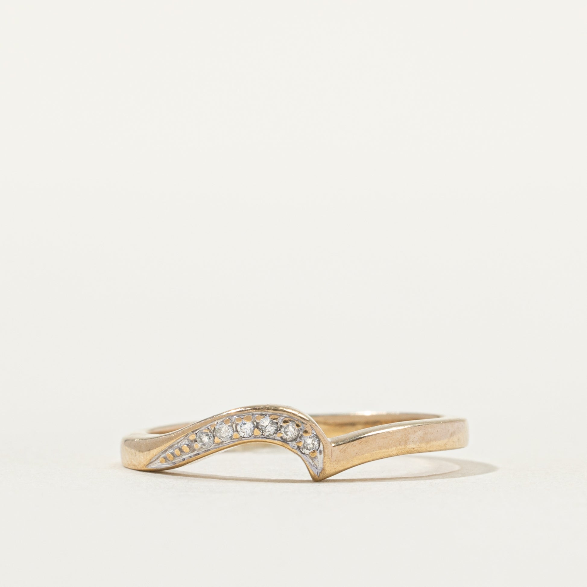 Pave Set Diamond Contour Ring | SZ 5.5 |
