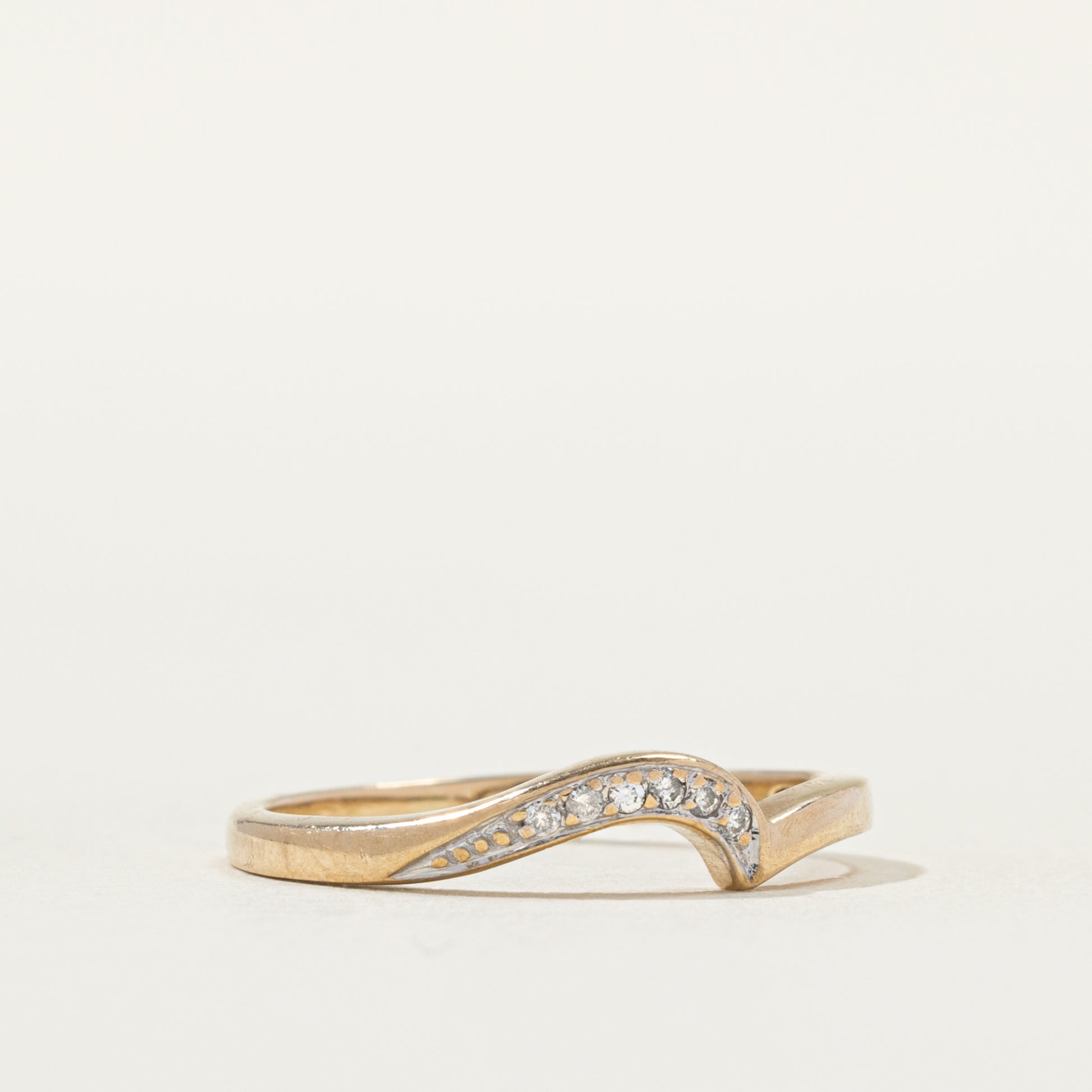 Pave Set Diamond Contour Ring | SZ 5.5 |