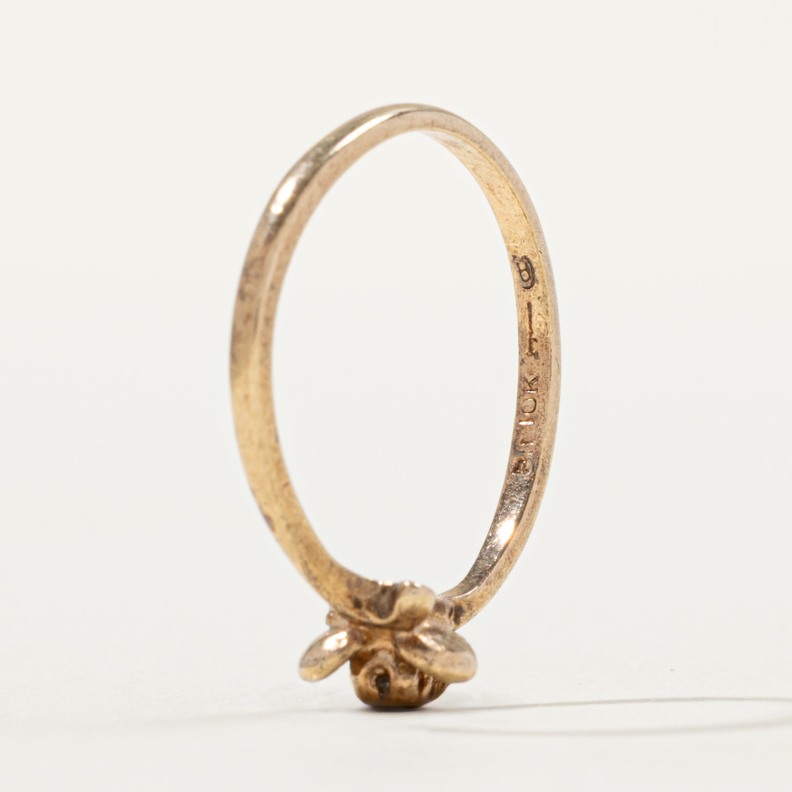 Canadian Diamond Flower Bypass Ring | SZ 5.0 |