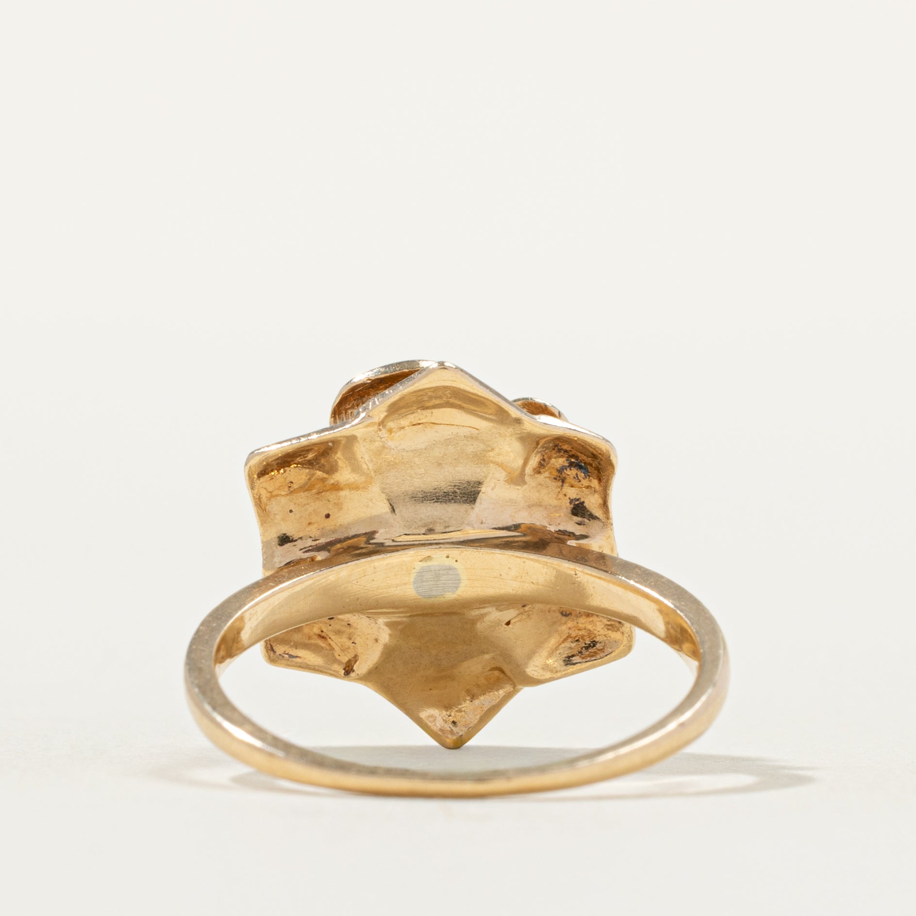 Scattered Diamond Textured Floral Ring | SZ 5.25 |