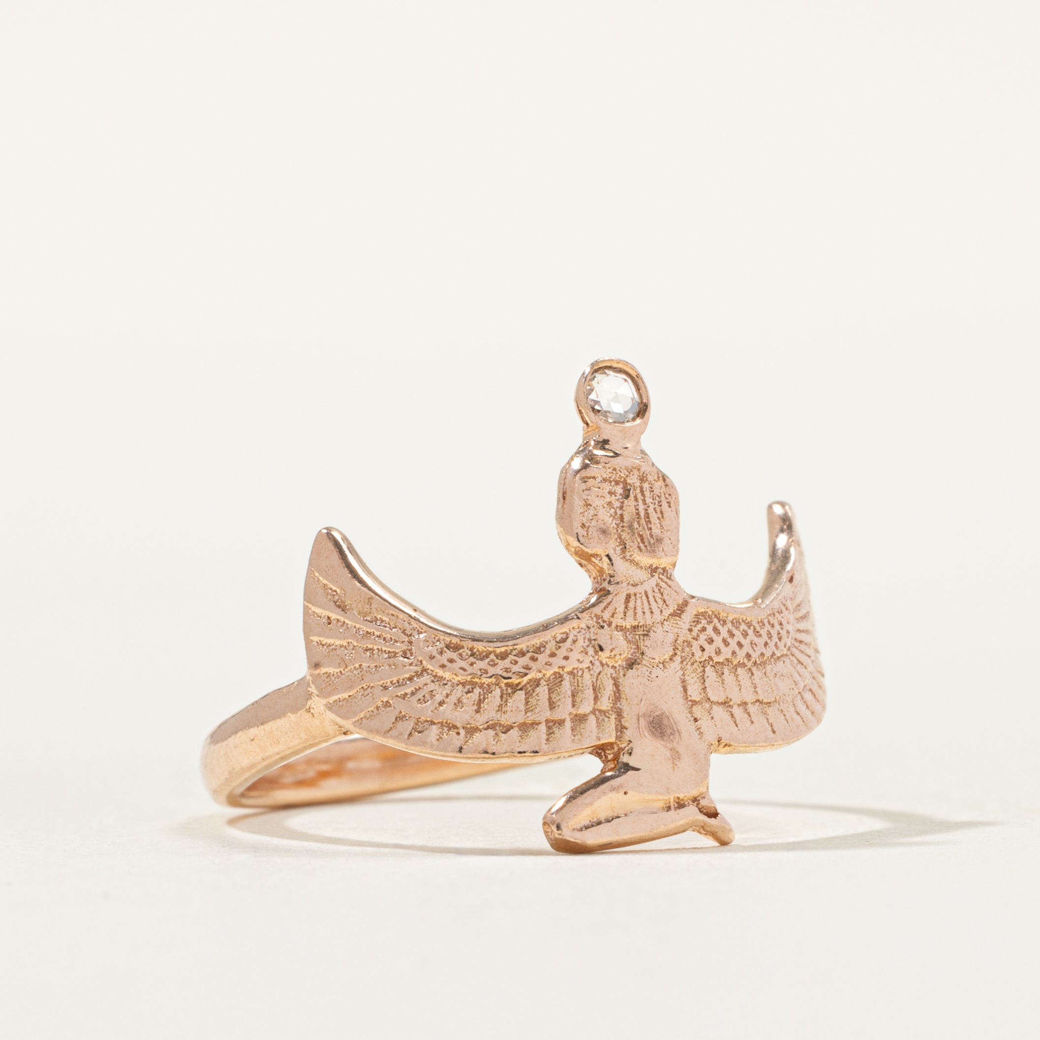 Diamond Egyptian Goddess Isis Ring | SZ 7.75 |