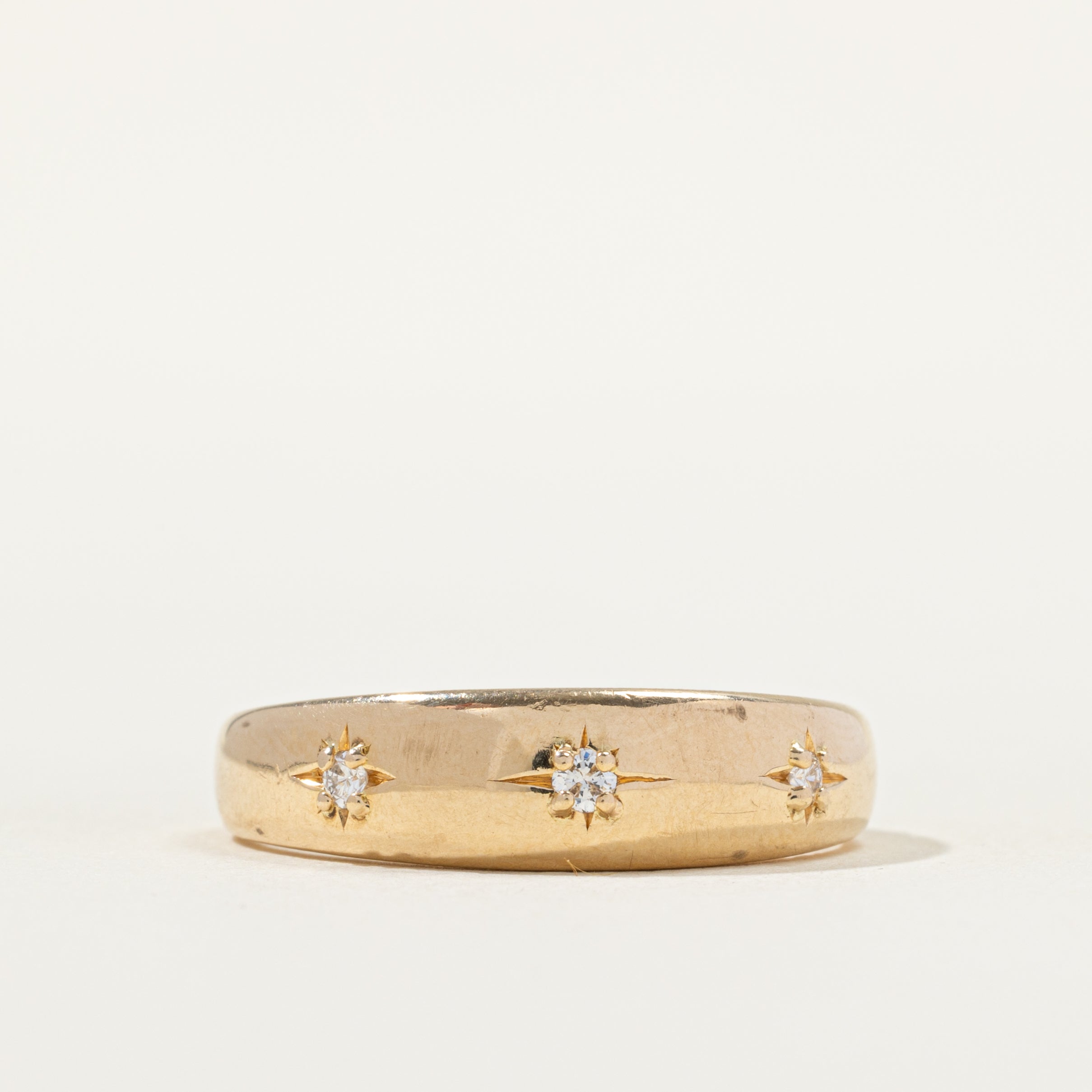 Three Stone Star Set Diamond Band | SZ 9.75 |