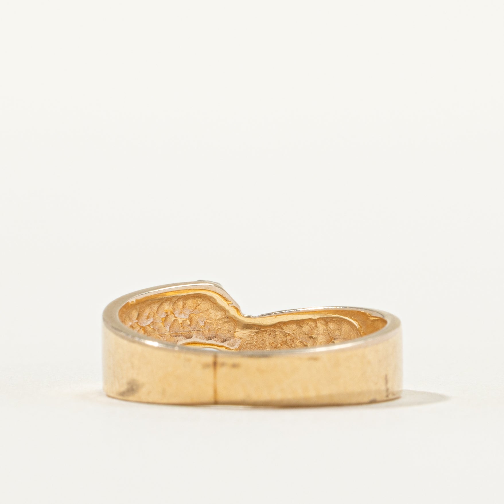 Diagonal Three Stone Diamond Band | SZ 4.25 |