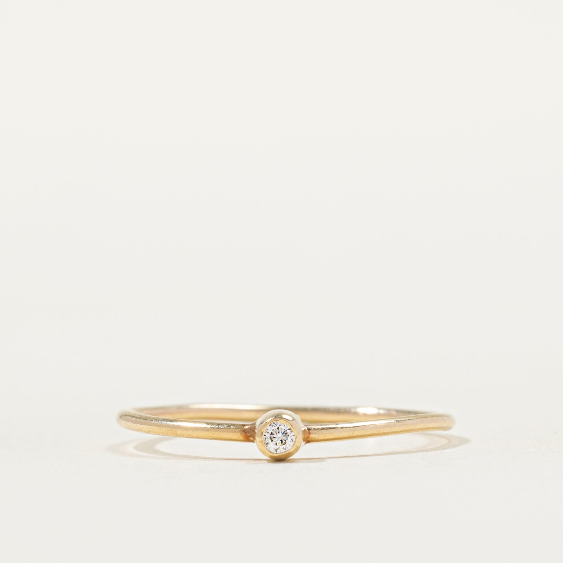 Bezel Set Diamond Thin Ring | SZ 5.25 |