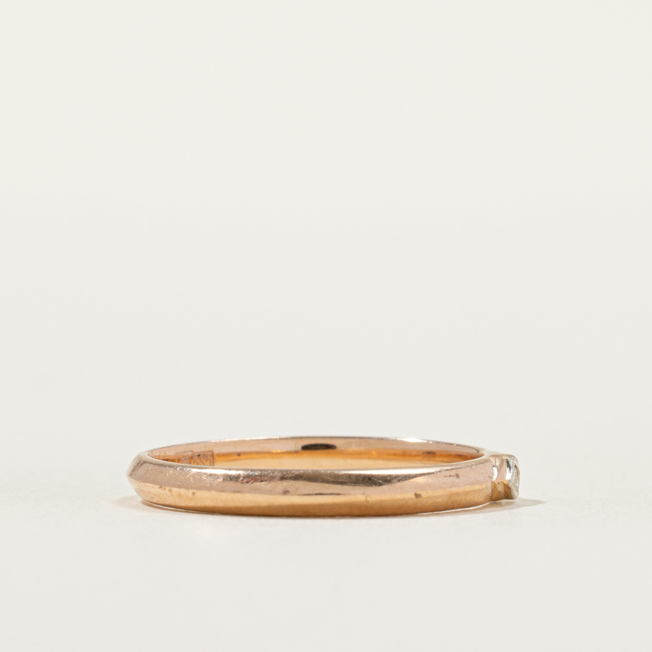 Rose Gold Diamond Geometric Band | SZ 6.5 | 2.44mm |