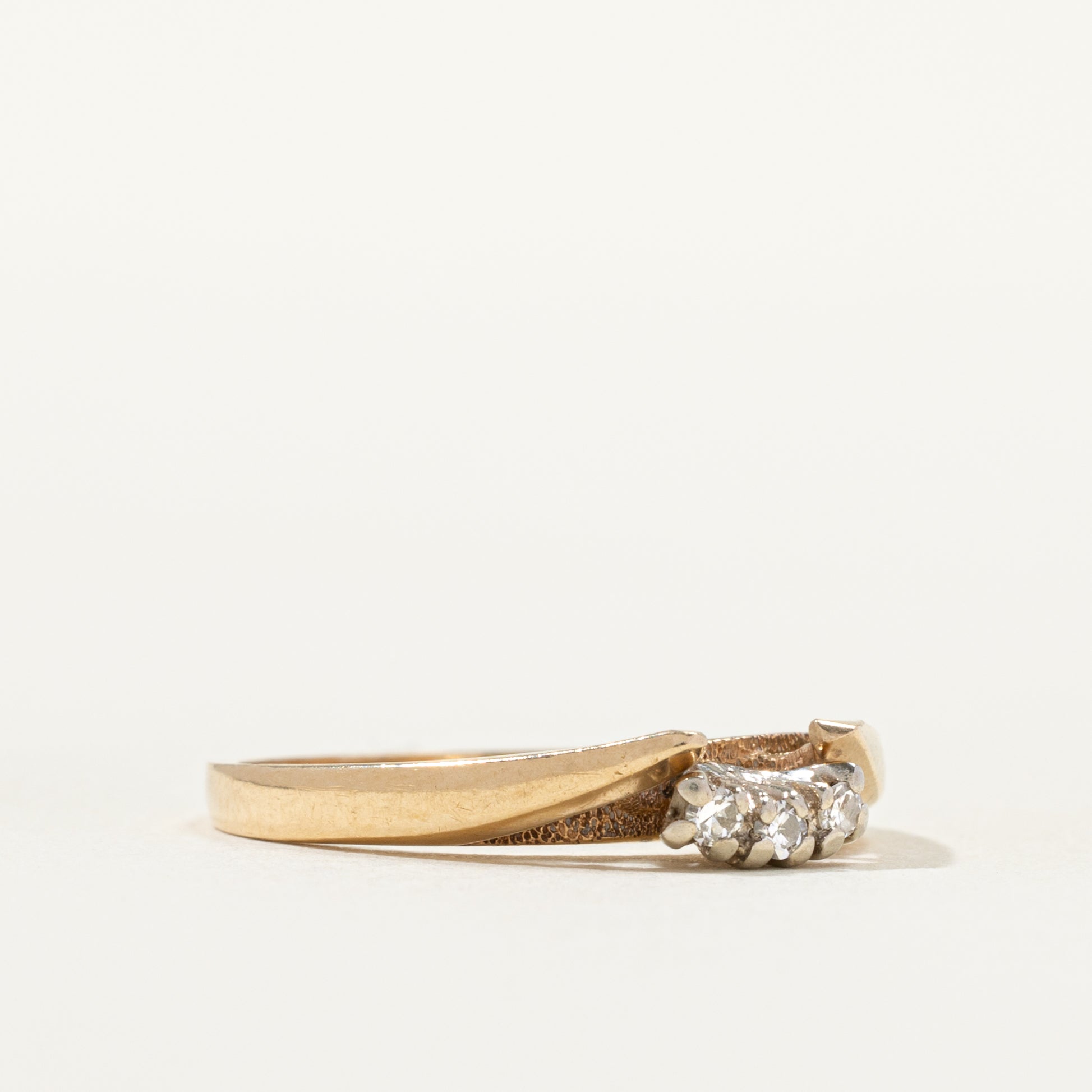 Diamond Textured Contour Ring | SZ 5.5 |