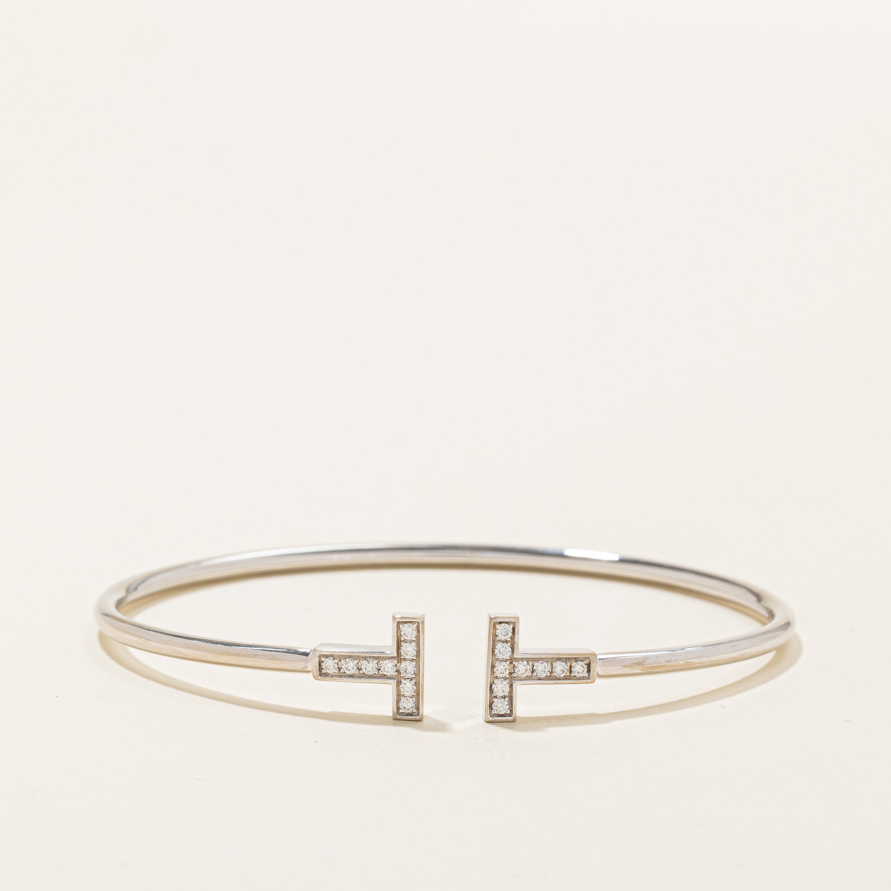 'Tiffany & Co.' Tiffany T Diamond Wire Bracelet | 0.24ctw |