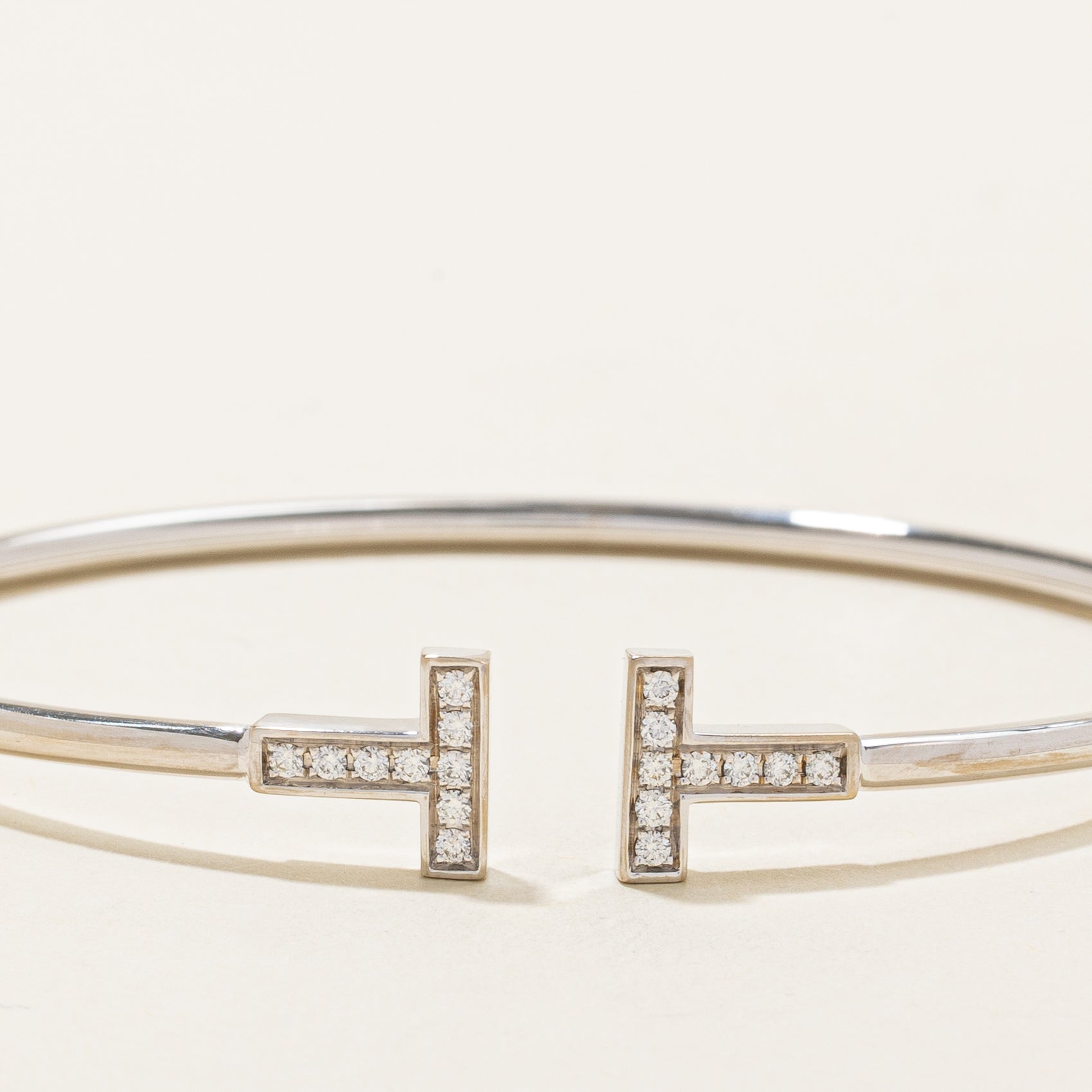 'Tiffany & Co.' Tiffany T Diamond Wire Bracelet | 0.24ctw |